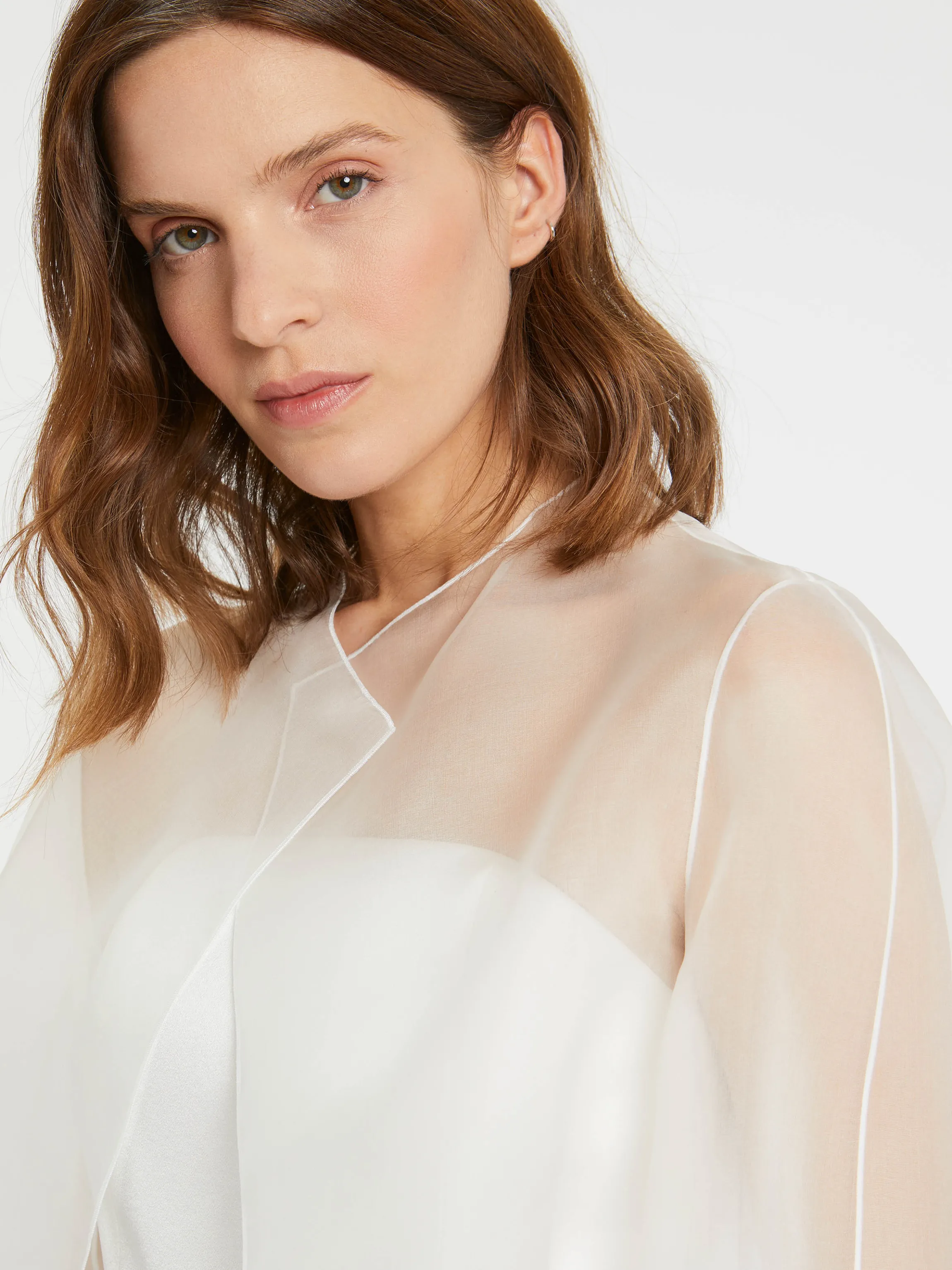 New Bolero En Organza De Soie Femme Vestes