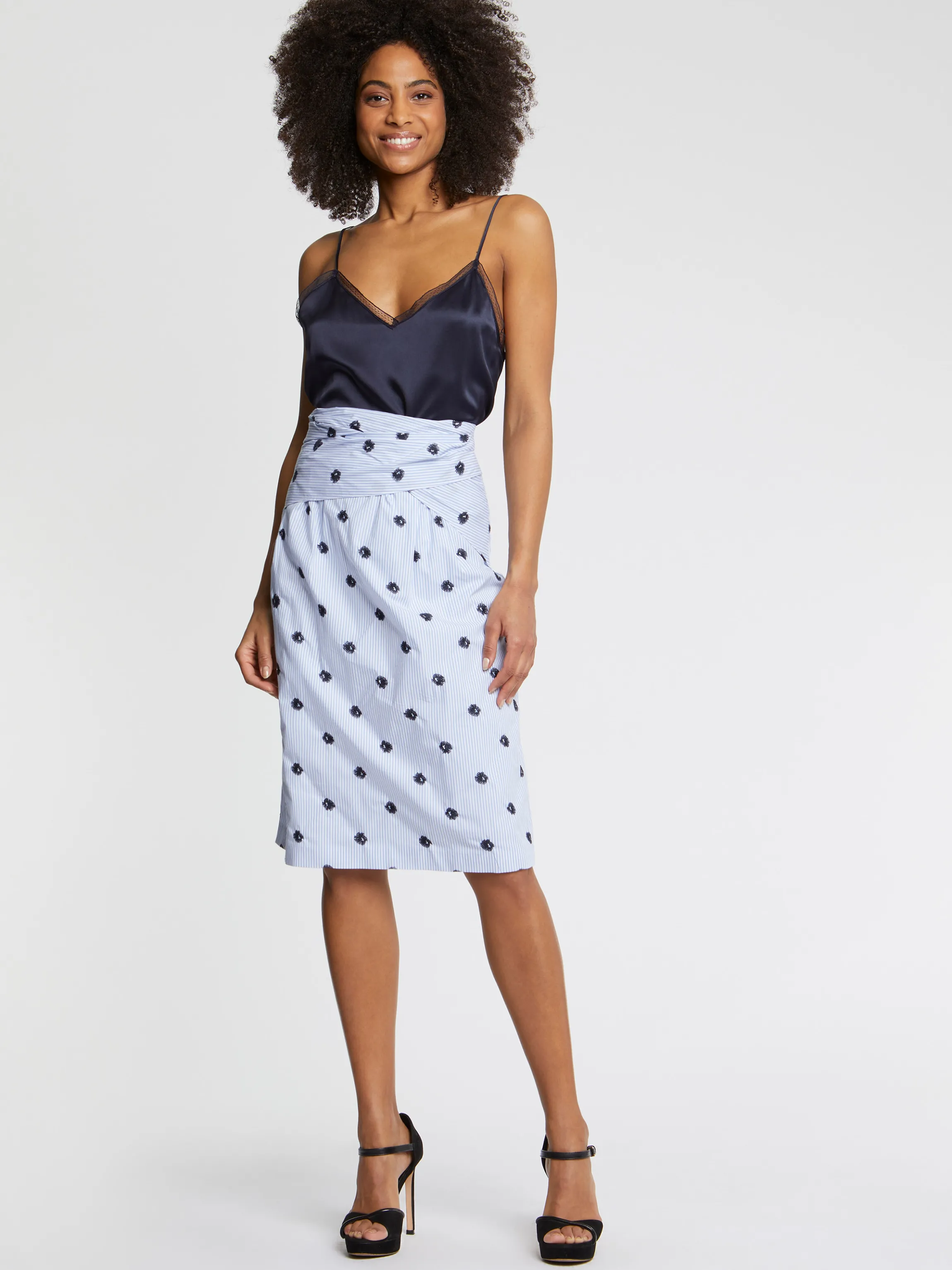 Shop Caraco En Satin De Soie Et Dentelle Femme Tops