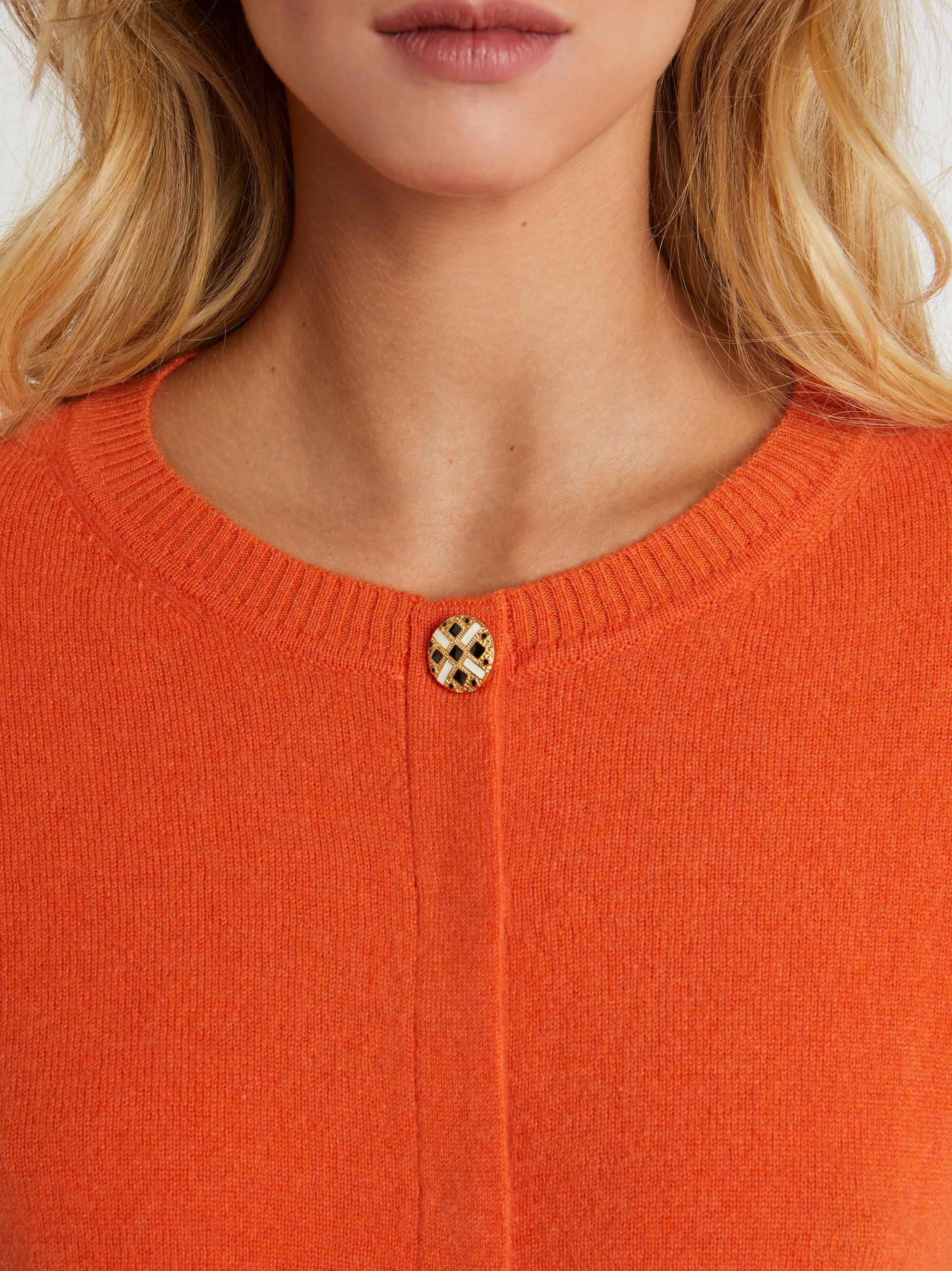 Cheap Cardigan A Bouton Bijou En Cachemire Femme Pulls Et Cardigans