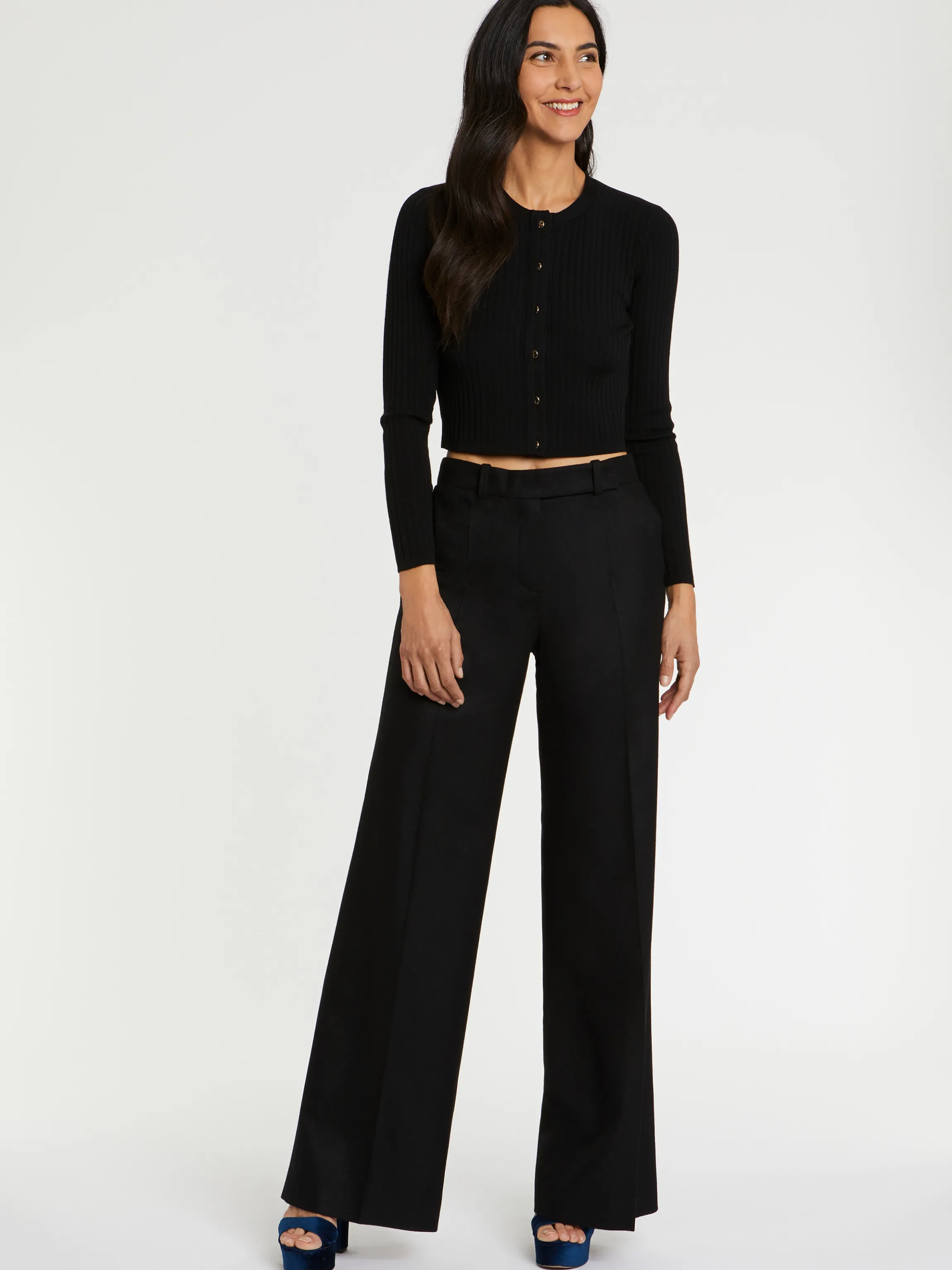 Flash Sale Cardigan En Laine En Maille Cotelee Femme Pulls Et Cardigans