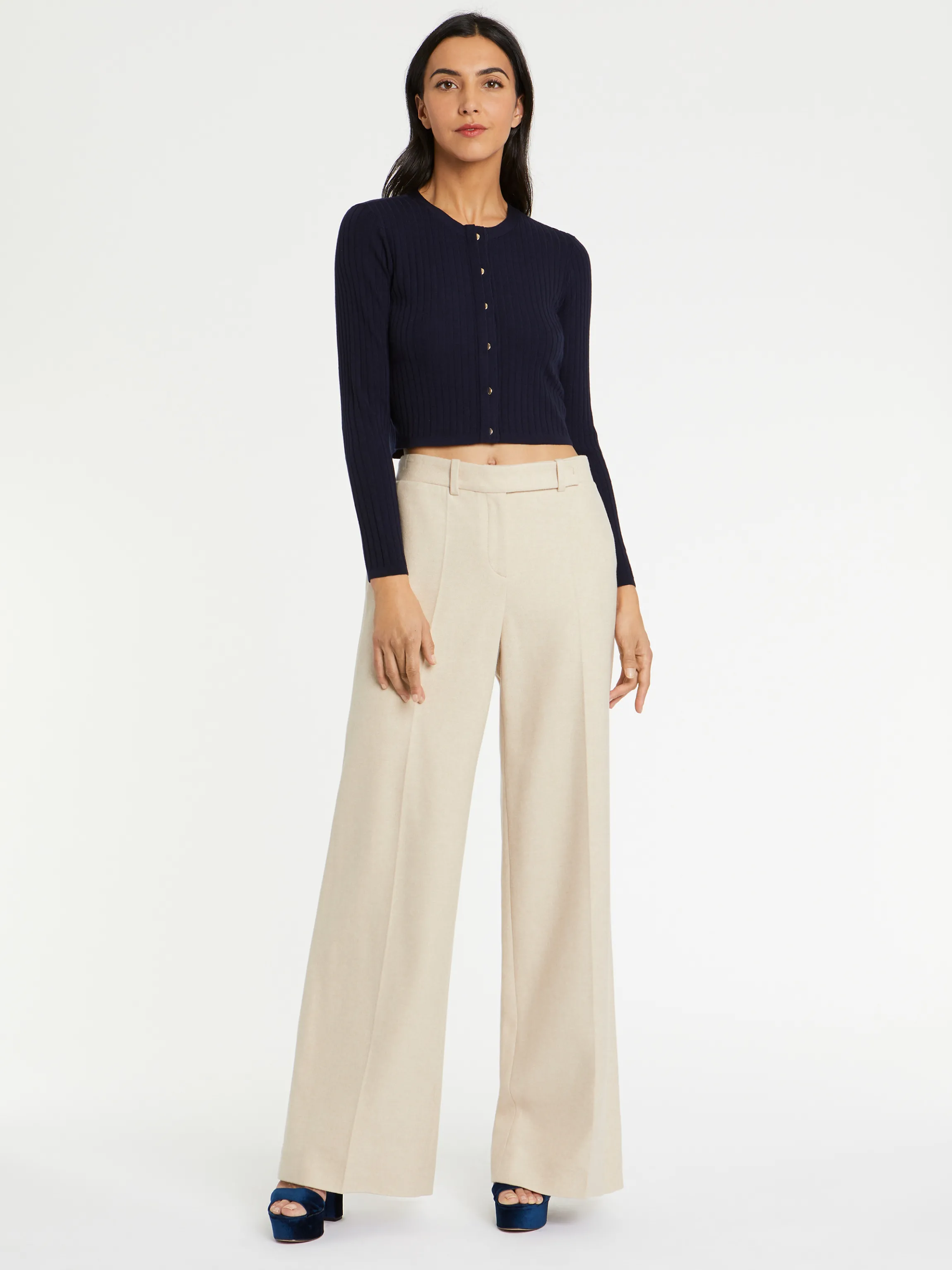 Clearance Cardigan En Laine En Maille Cotelee Femme Pulls Et Cardigans