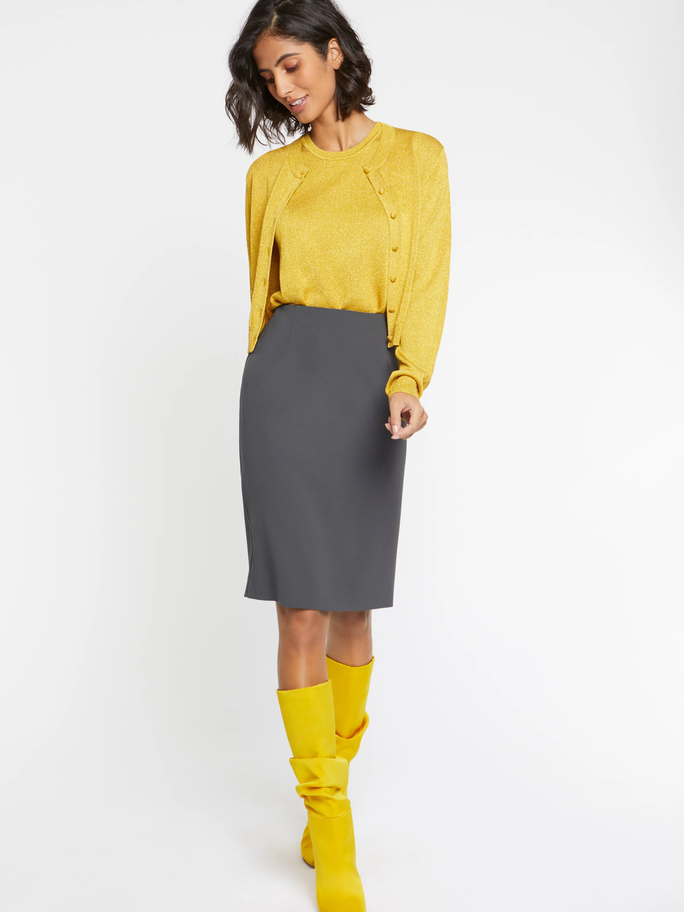 Best Sale Cardigan En Maille Lurex Femme Pulls Et Cardigans