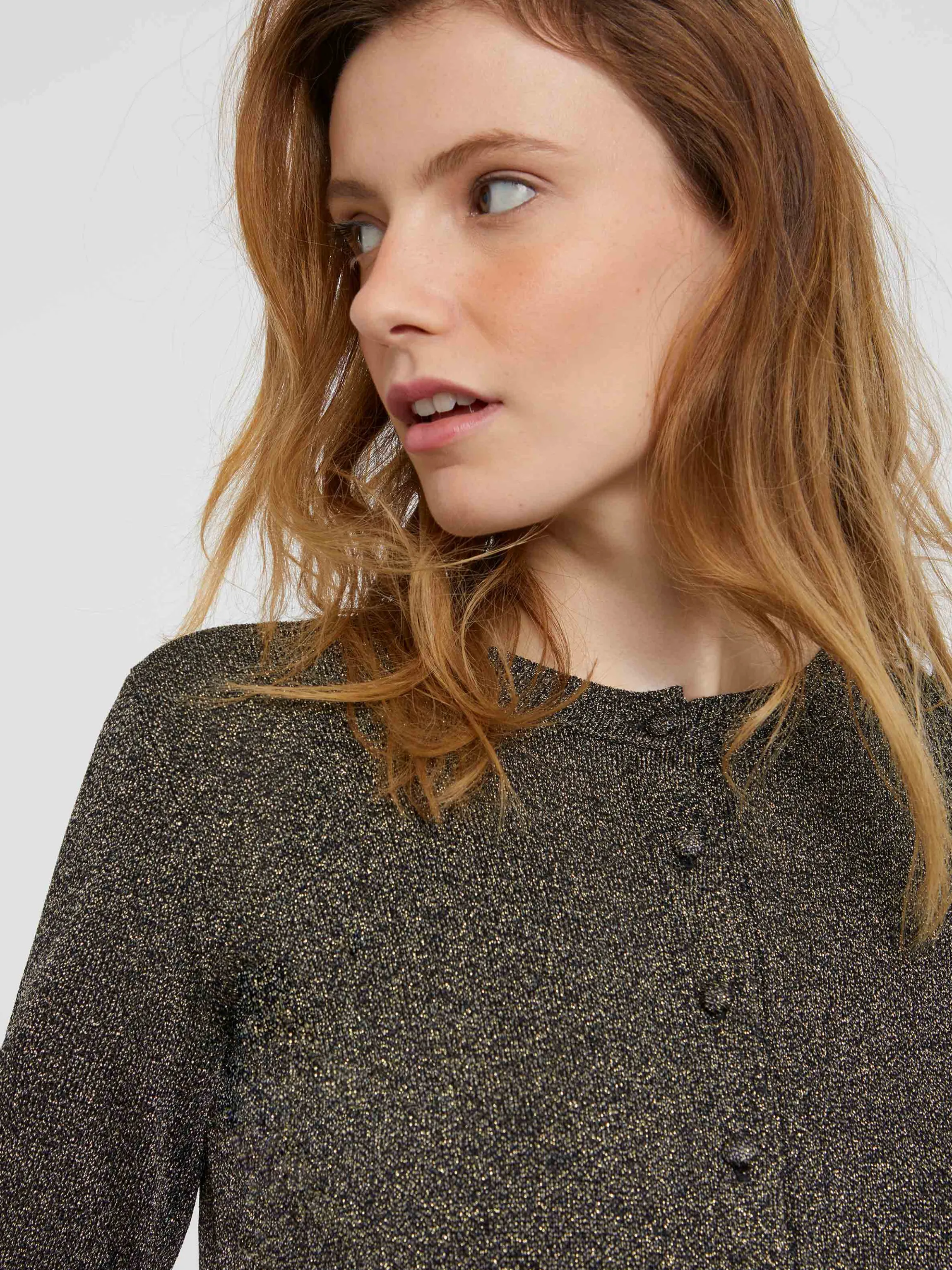 Best Sale Cardigan En Maille Lurex Femme Pulls Et Cardigans