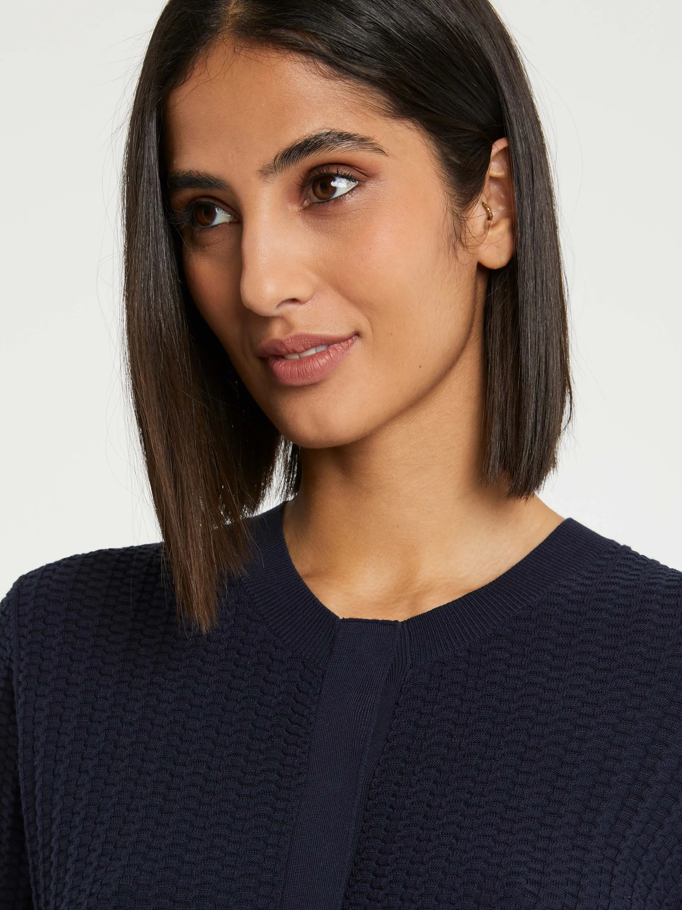 Hot Cardigan En Soie A Points Fantaisie Femme Pulls Et Cardigans