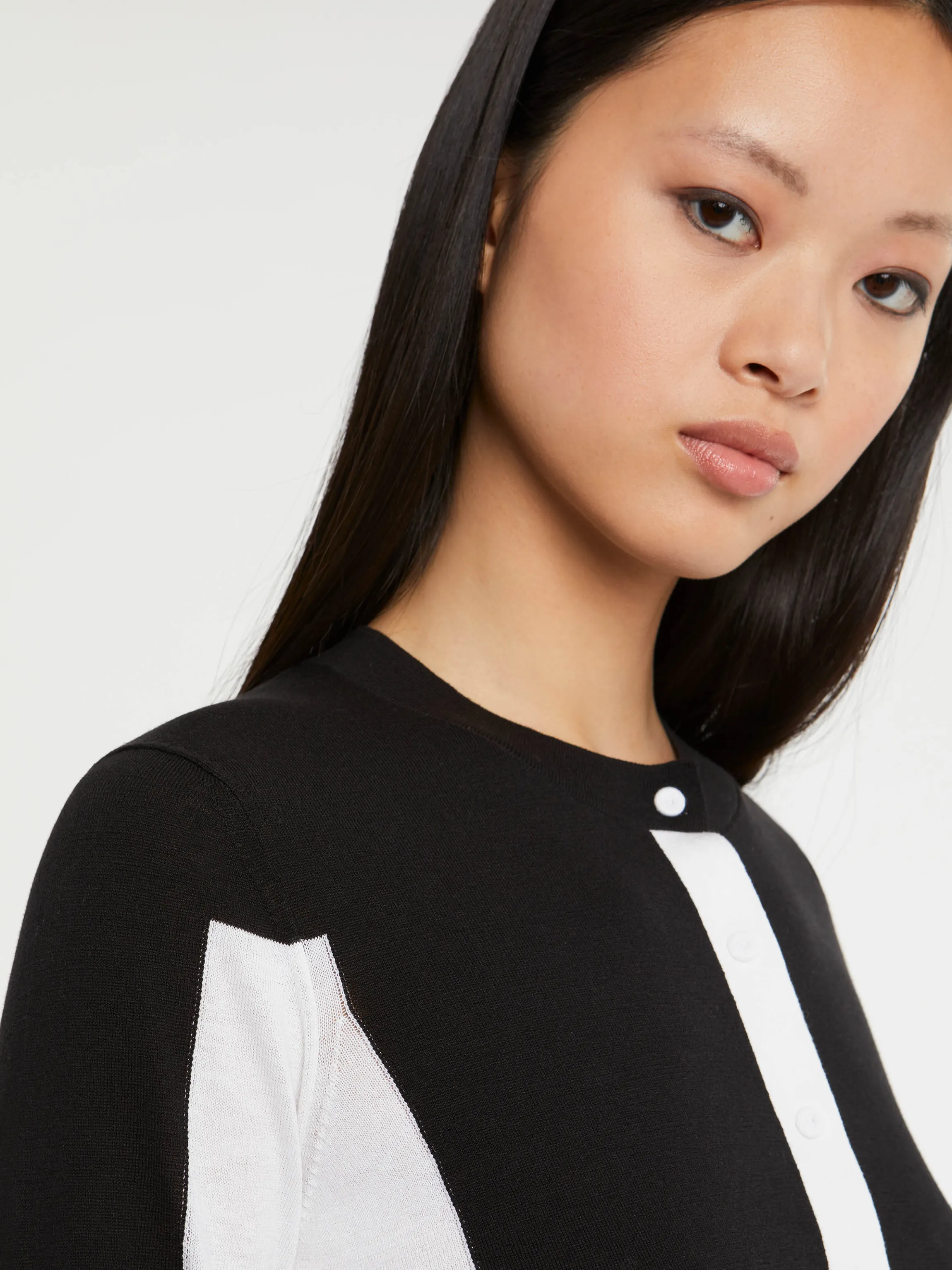 Clearance Cardigan En Soie Et Coton Femme Pulls Et Cardigans