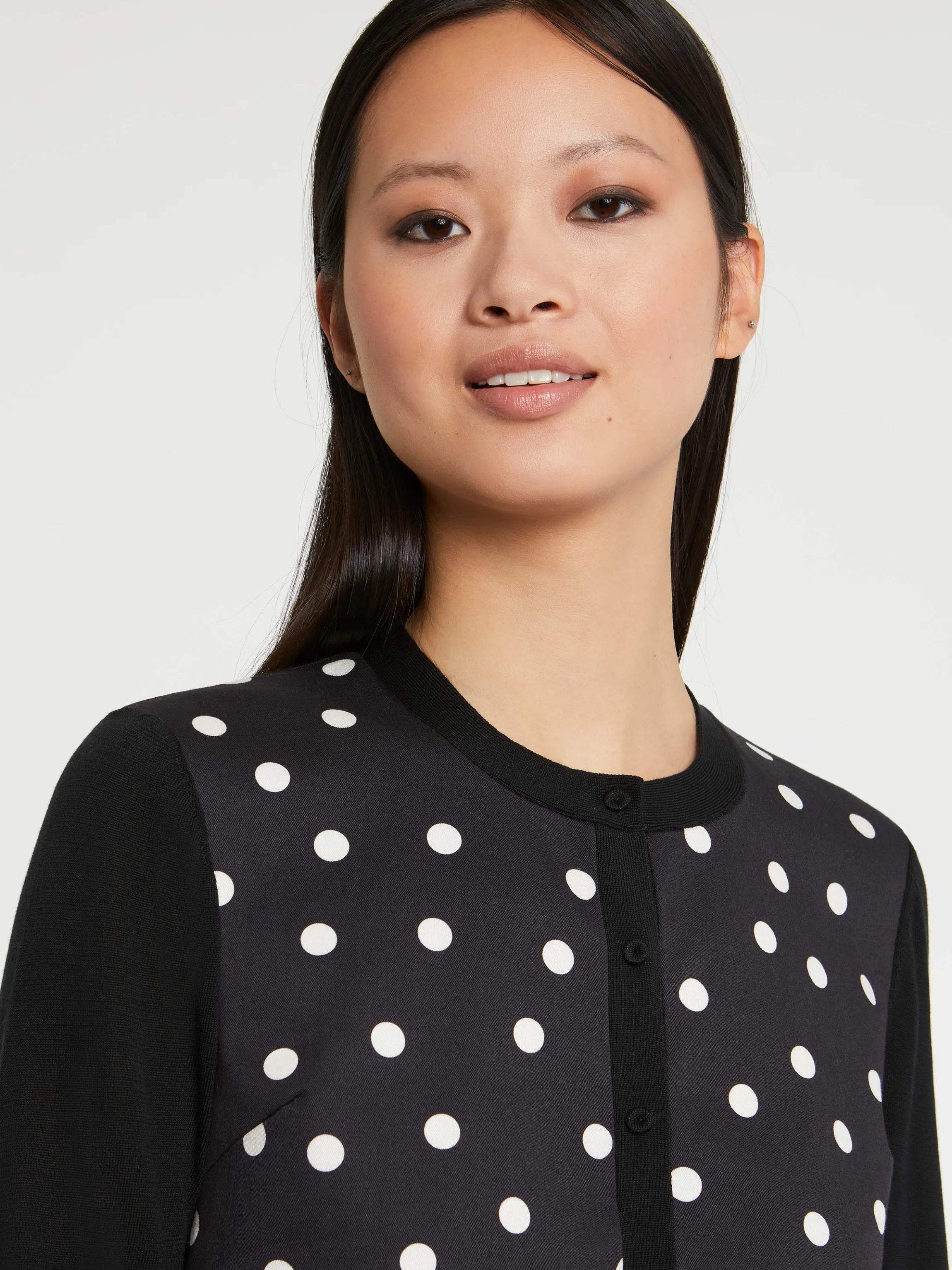 Store Cardigan En Soie Et Coton Femme Pulls Et Cardigans