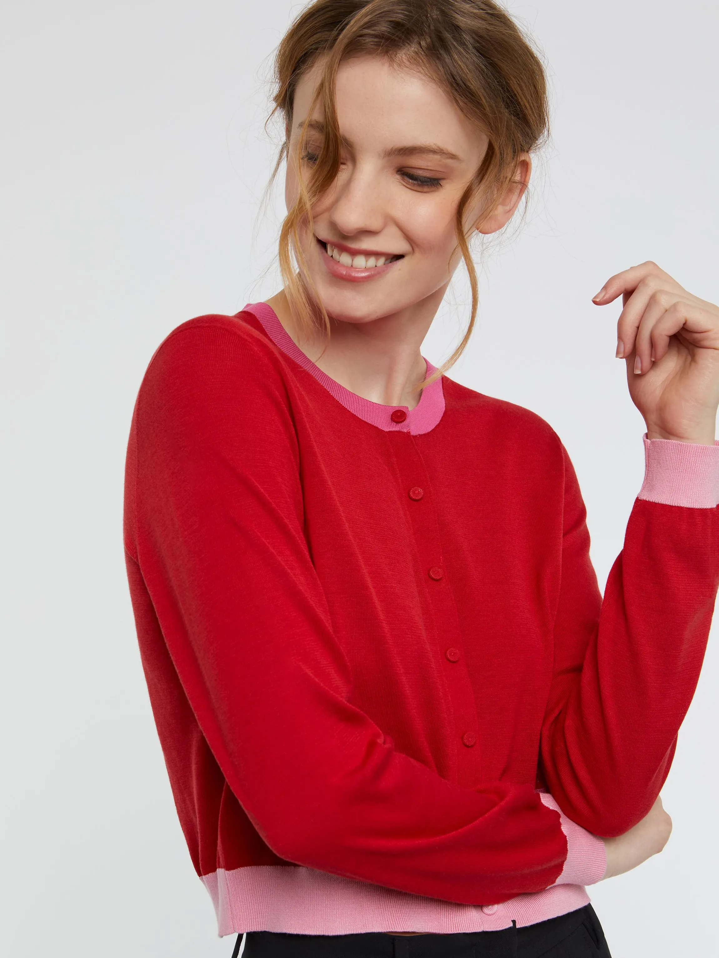Shop Cardigan En Soie Melangee Femme Pulls Et Cardigans