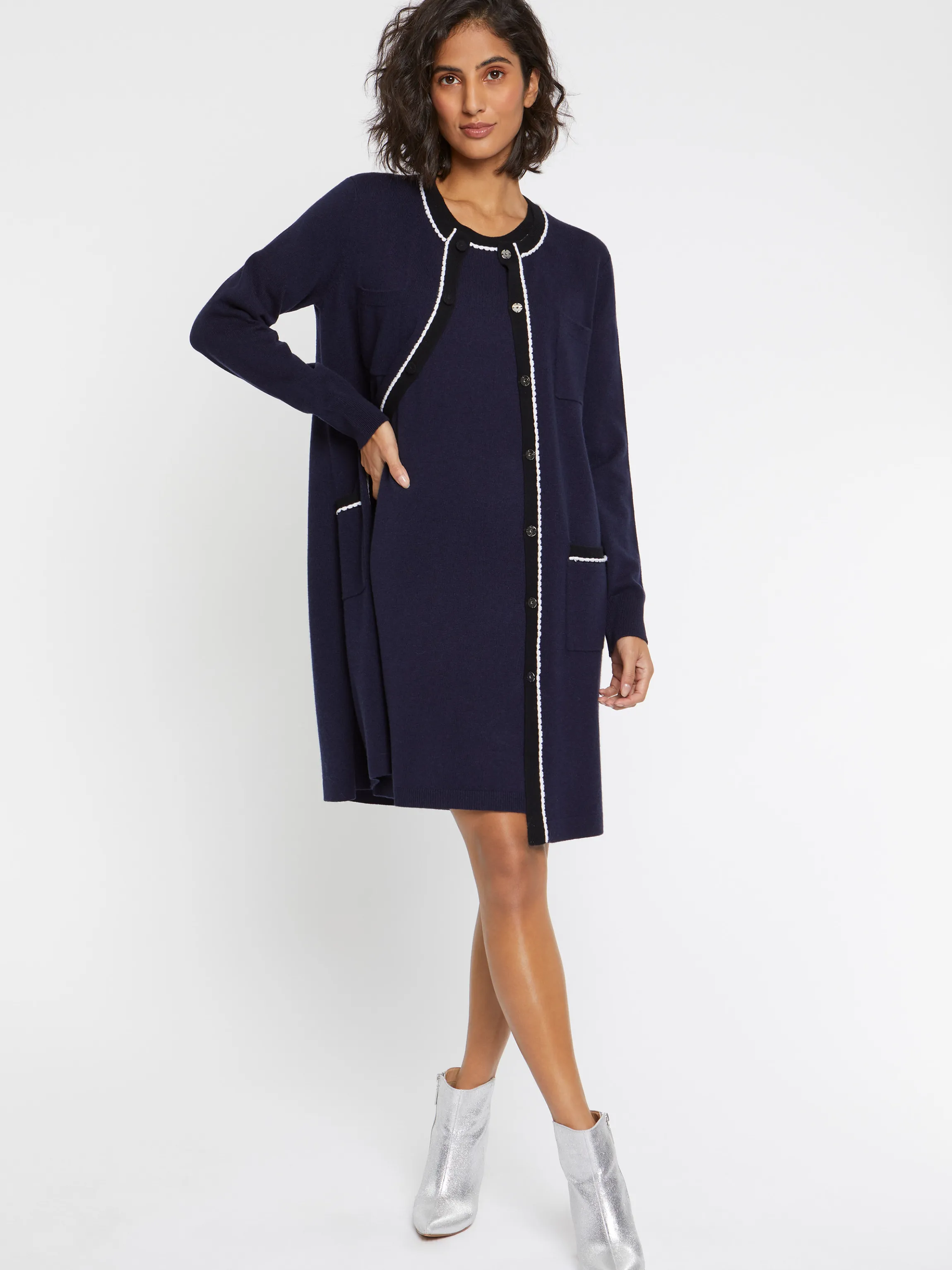 Hot Cardigan Long En Laine Et Cachemire Femme Pulls Et Cardigans