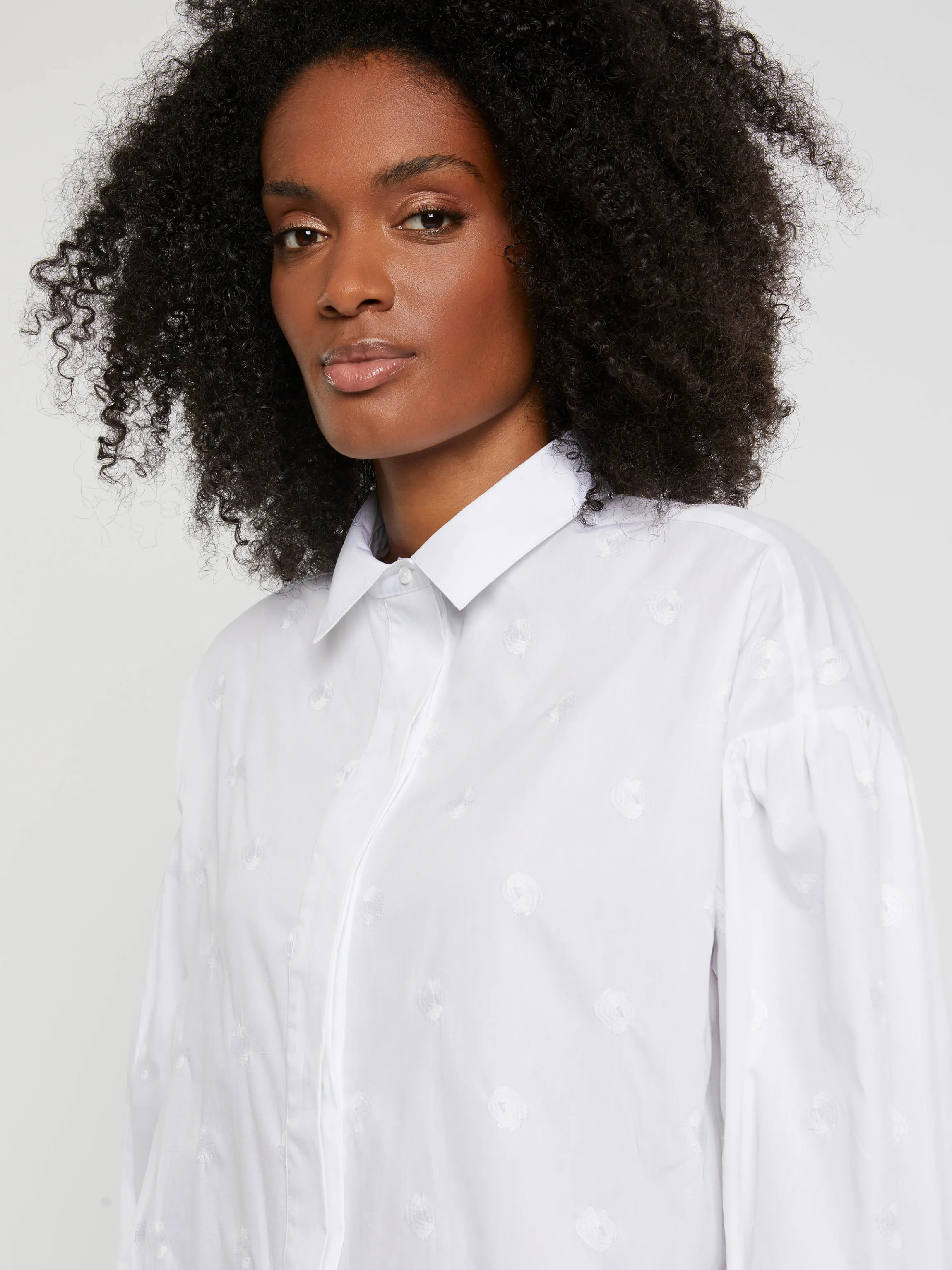 Online Chemise Brodee En Popeline De Coton Femme Tops