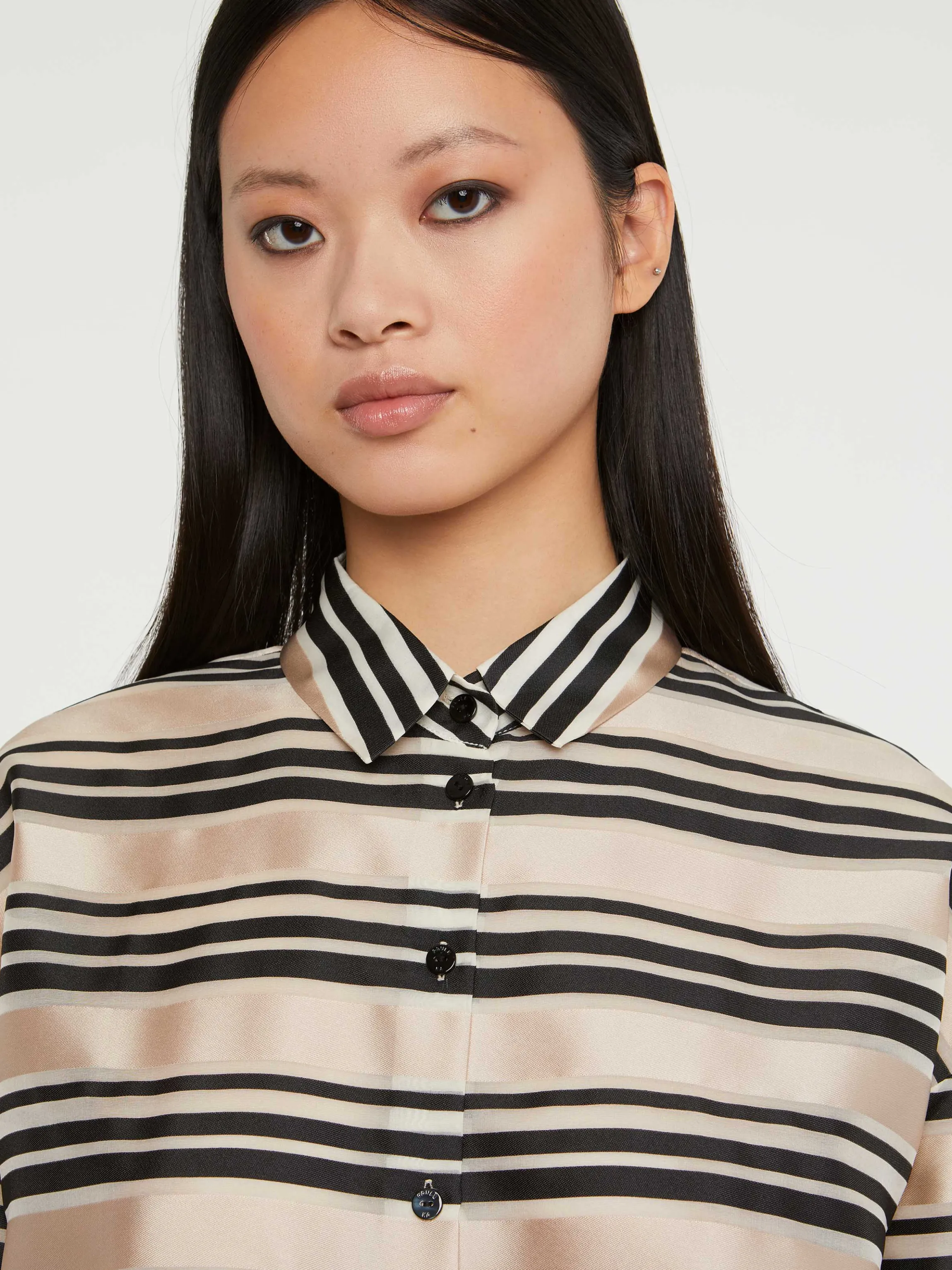 Shop Chemisier A Rayures Bayaderes Femme Tops