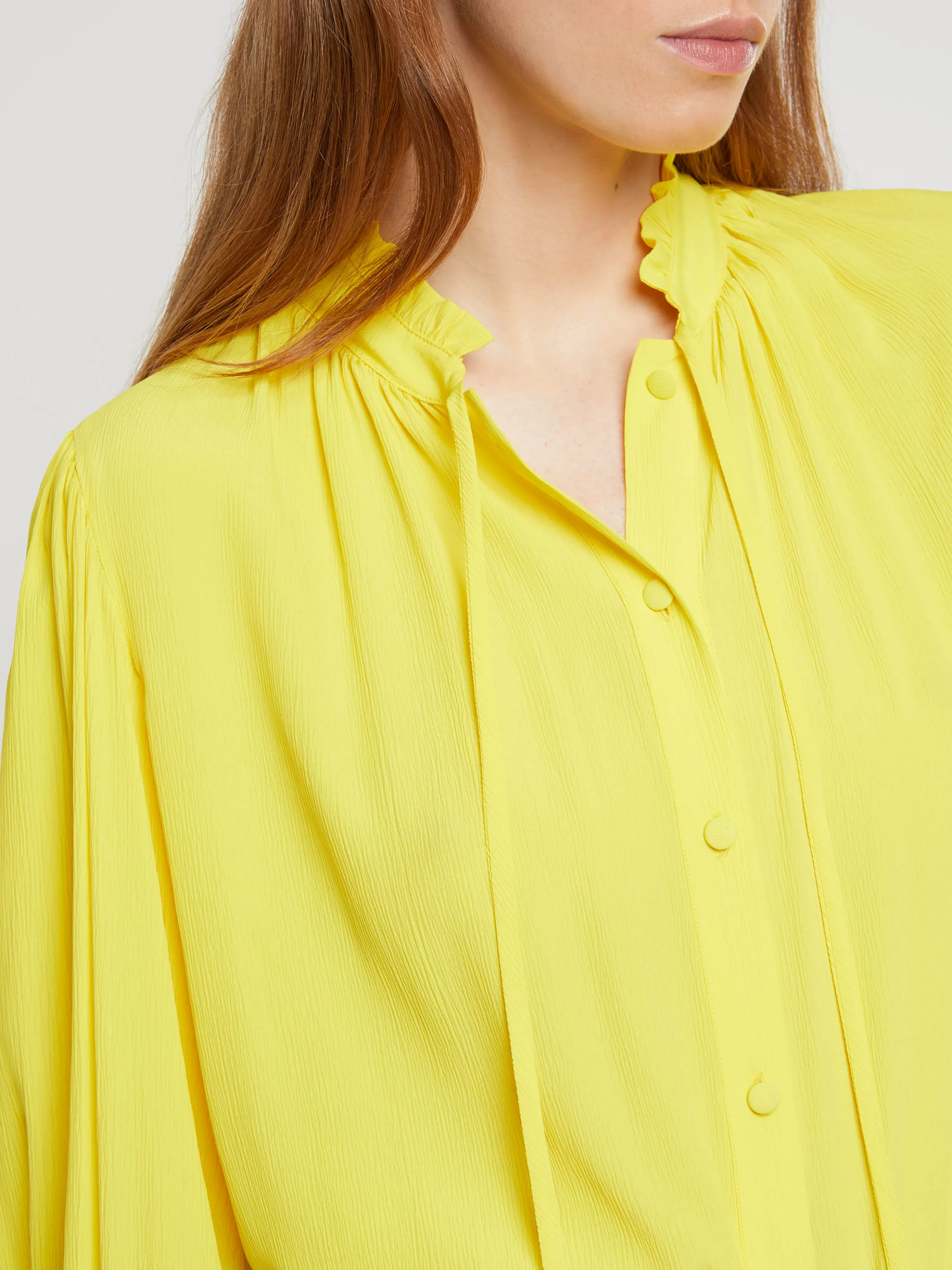 Clearance Chemisier Fluide En Crepon De Soie Femme Tops