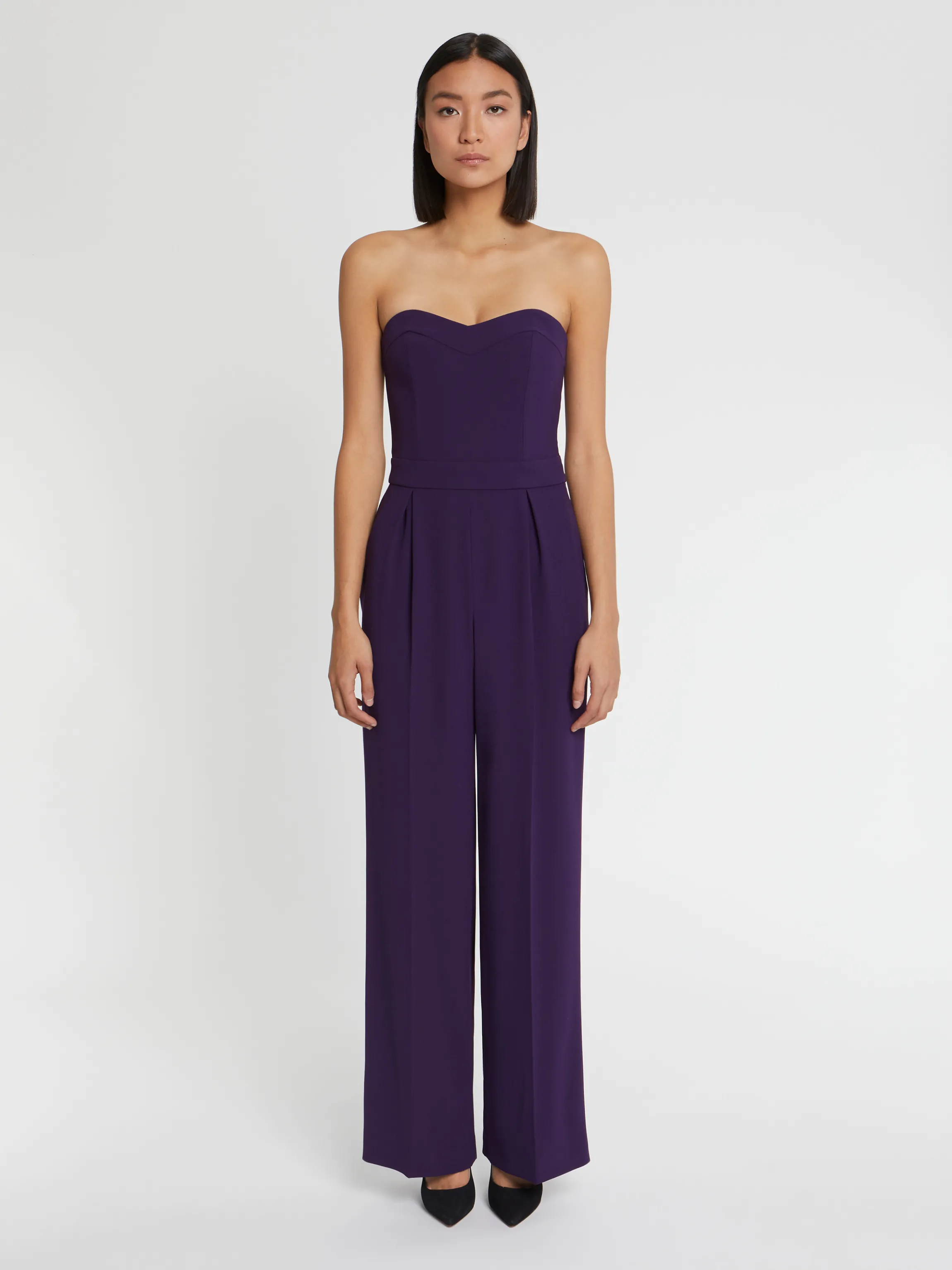 Online Combinaison Bustier En Crepe Envers Satin Femme Pantalons Et Combinaisons