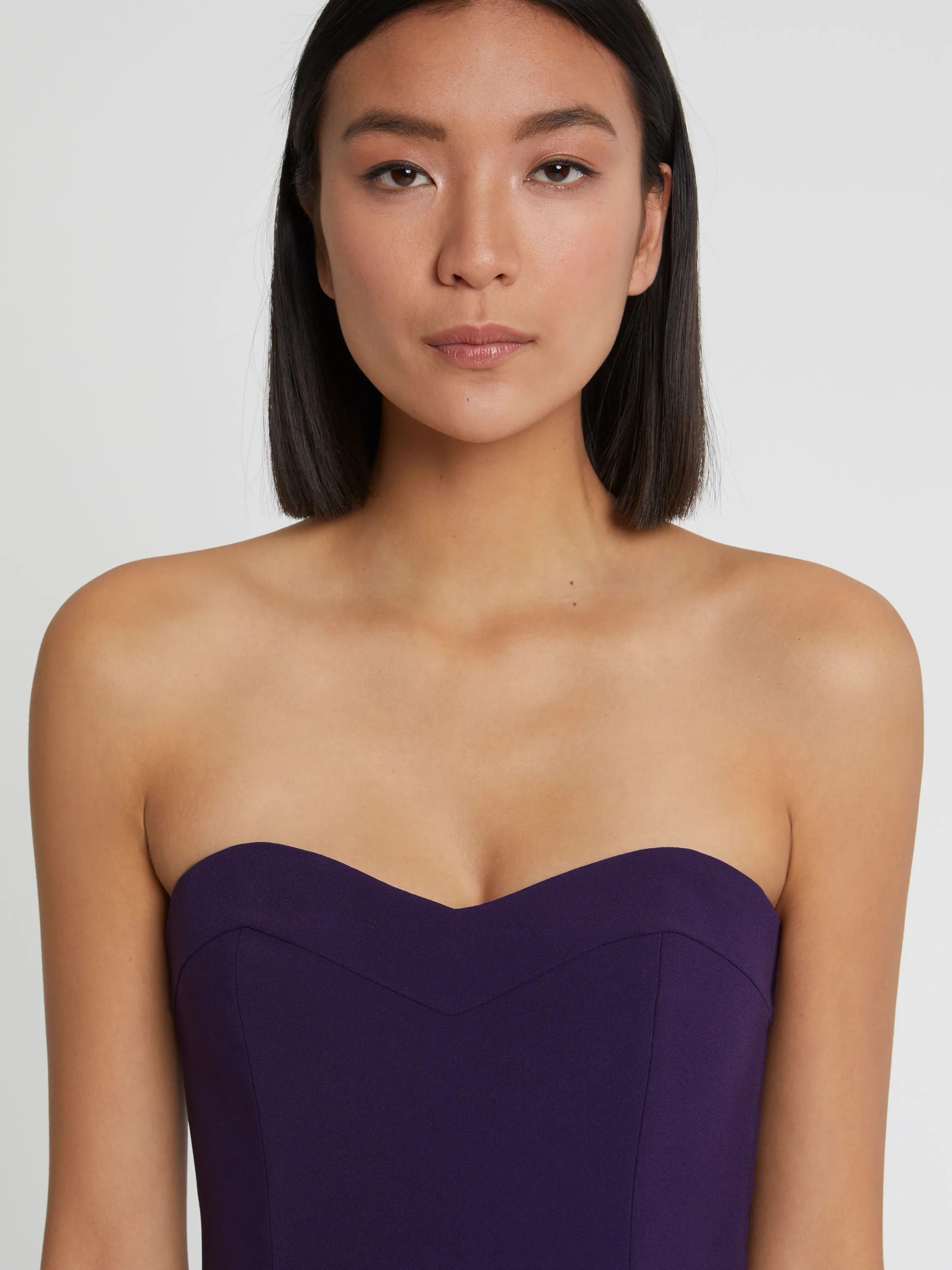 Online Combinaison Bustier En Crepe Envers Satin Femme Pantalons Et Combinaisons