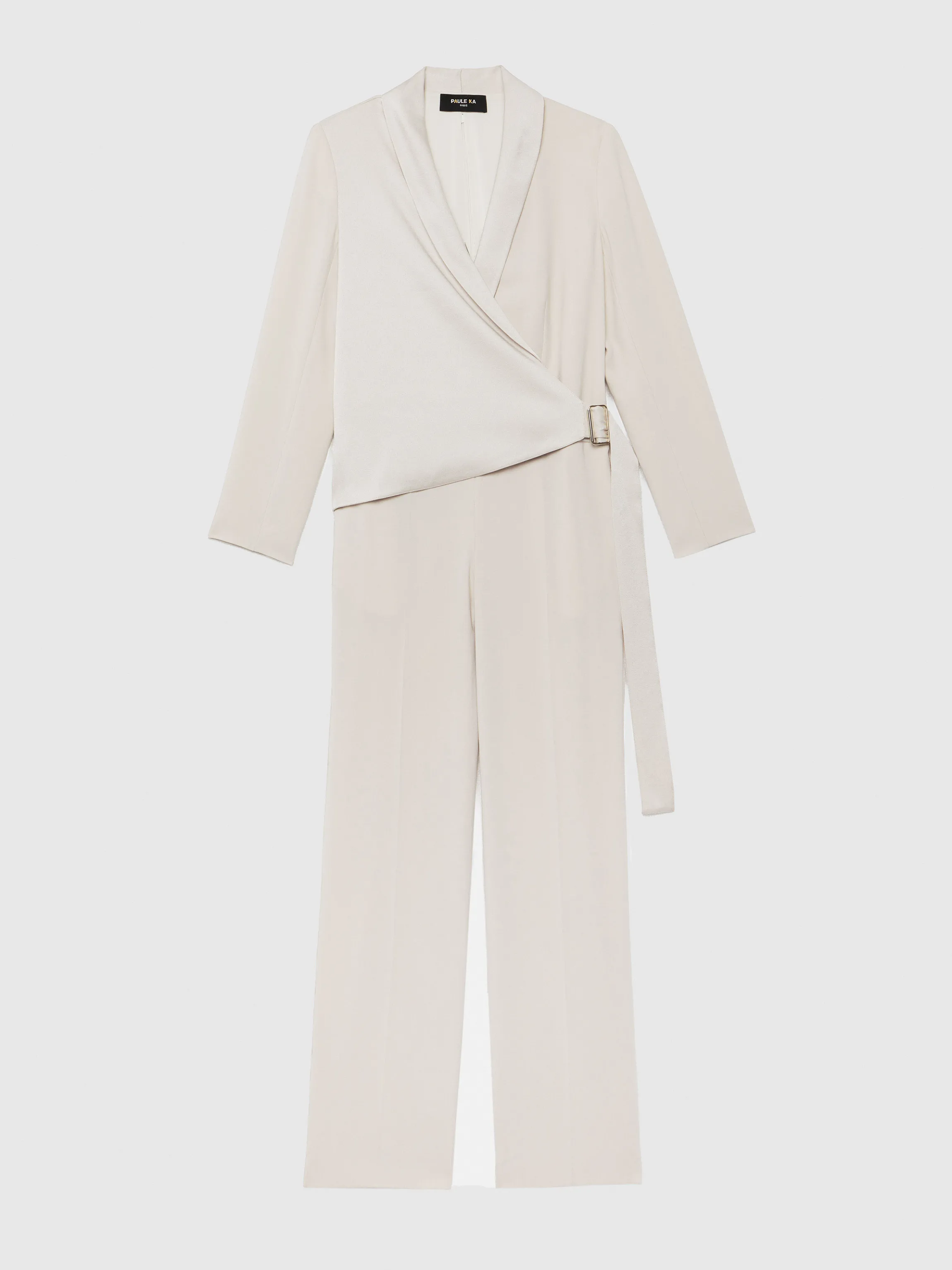 Shop Combinaison Cache-Coeur En Crepe Envers Satin Femme Pantalons Et Combinaisons