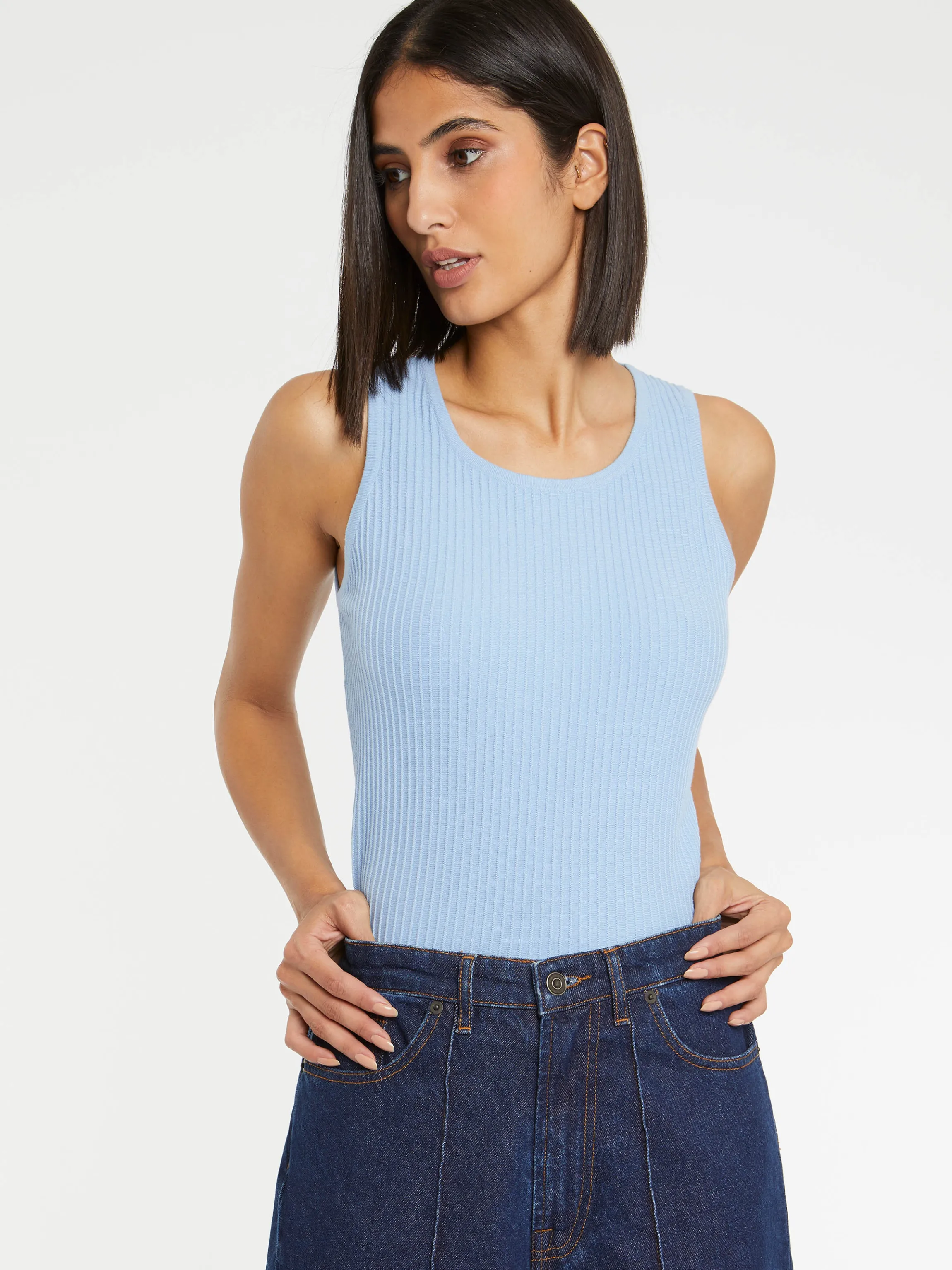New Debardeur En Coton Femme Tops