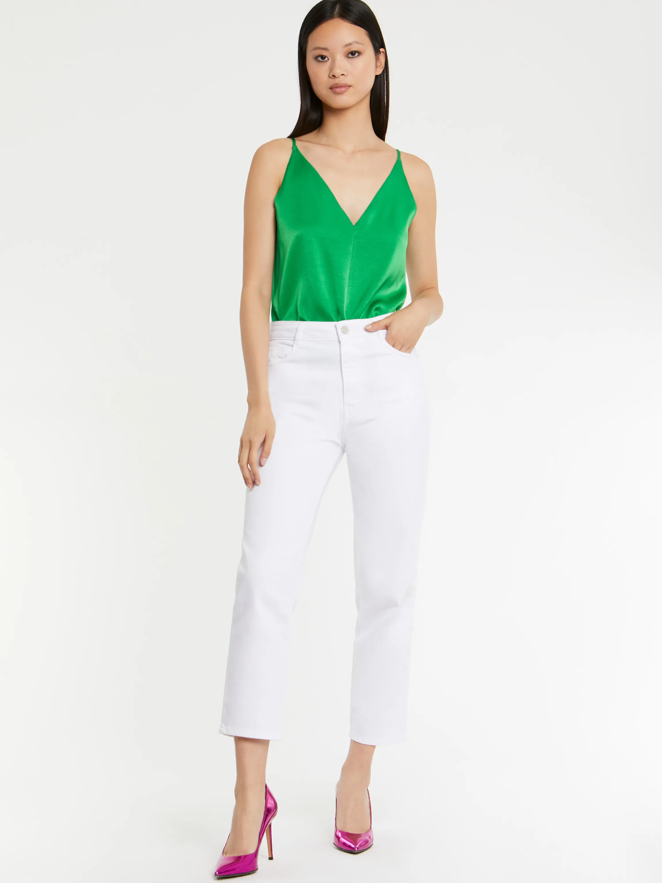 Cheap Debardeur En Crepe Envers Satin Femme Tops