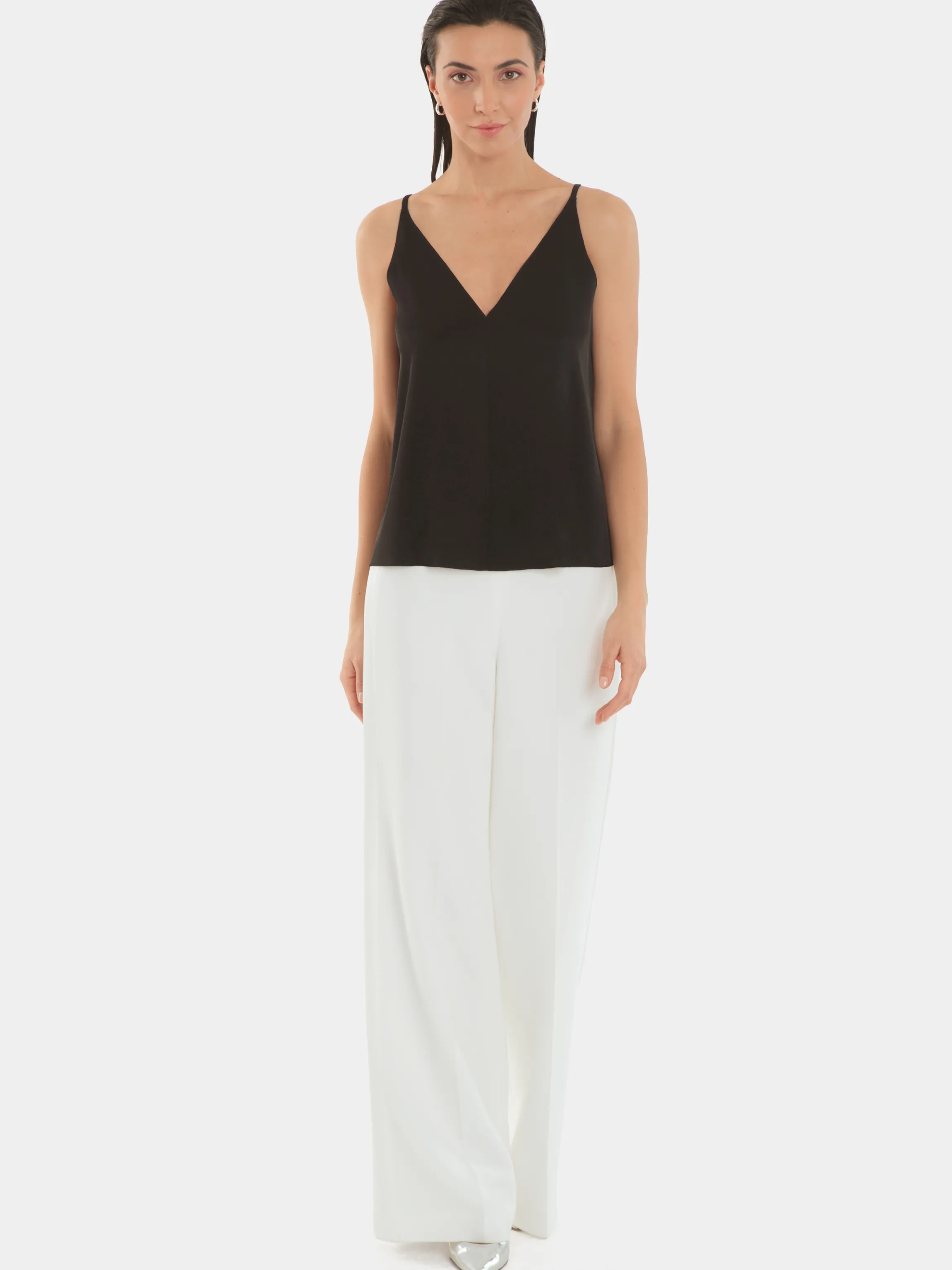 Flash Sale Debardeur En Crepe Envers Satin Femme Tops