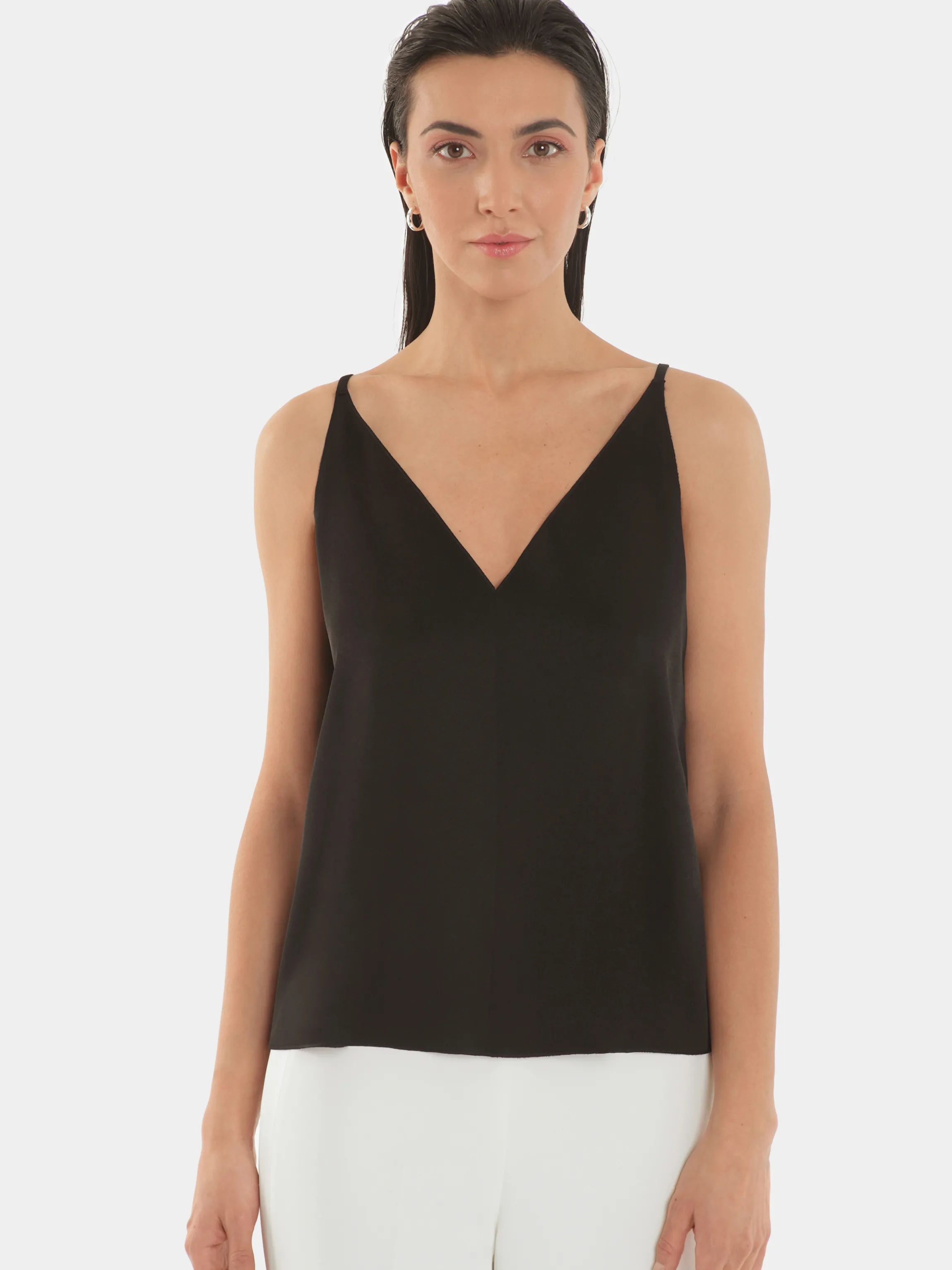 Flash Sale Debardeur En Crepe Envers Satin Femme Tops