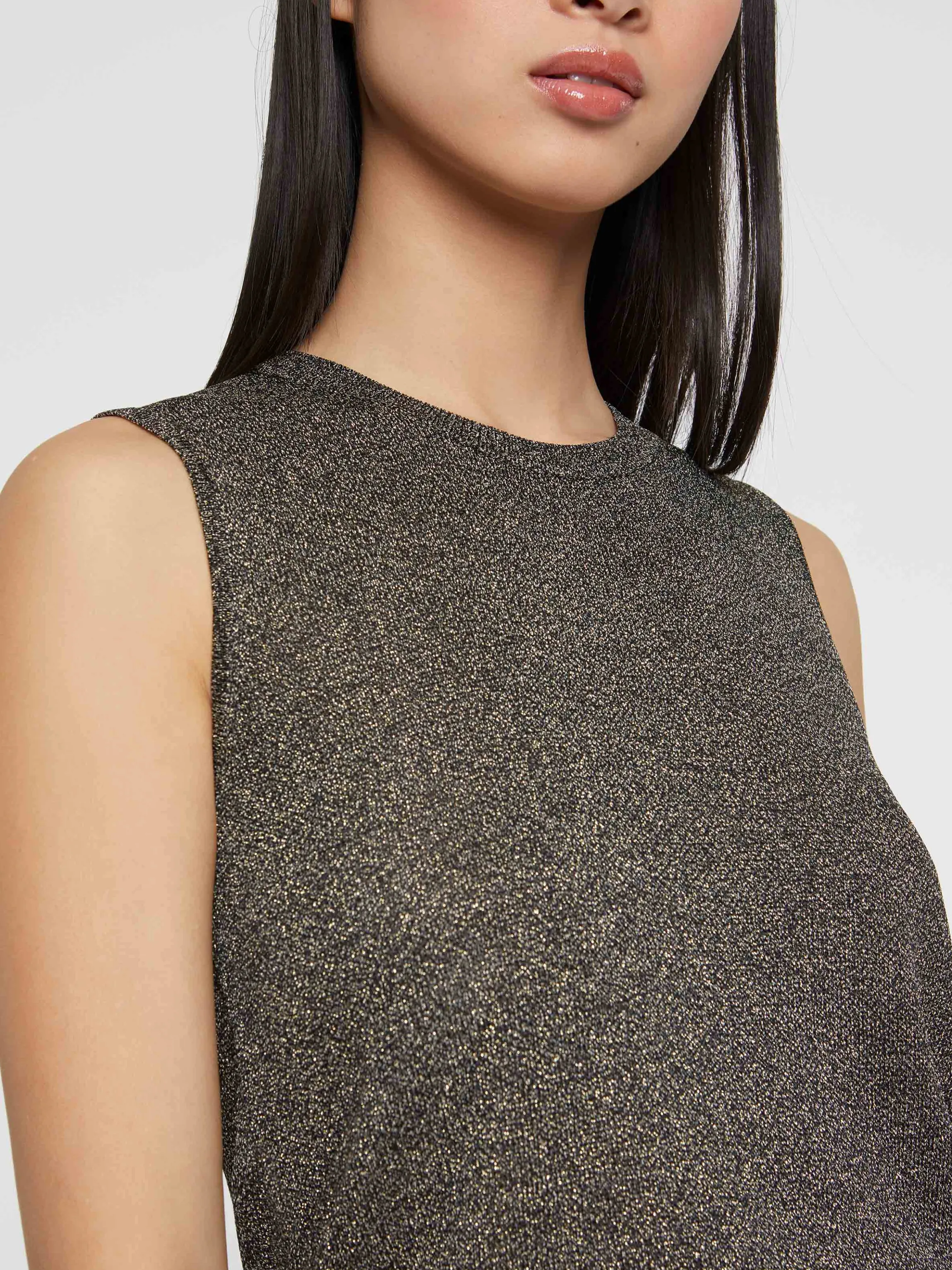 Hot Debardeur En Maille Lurex Femme Tops