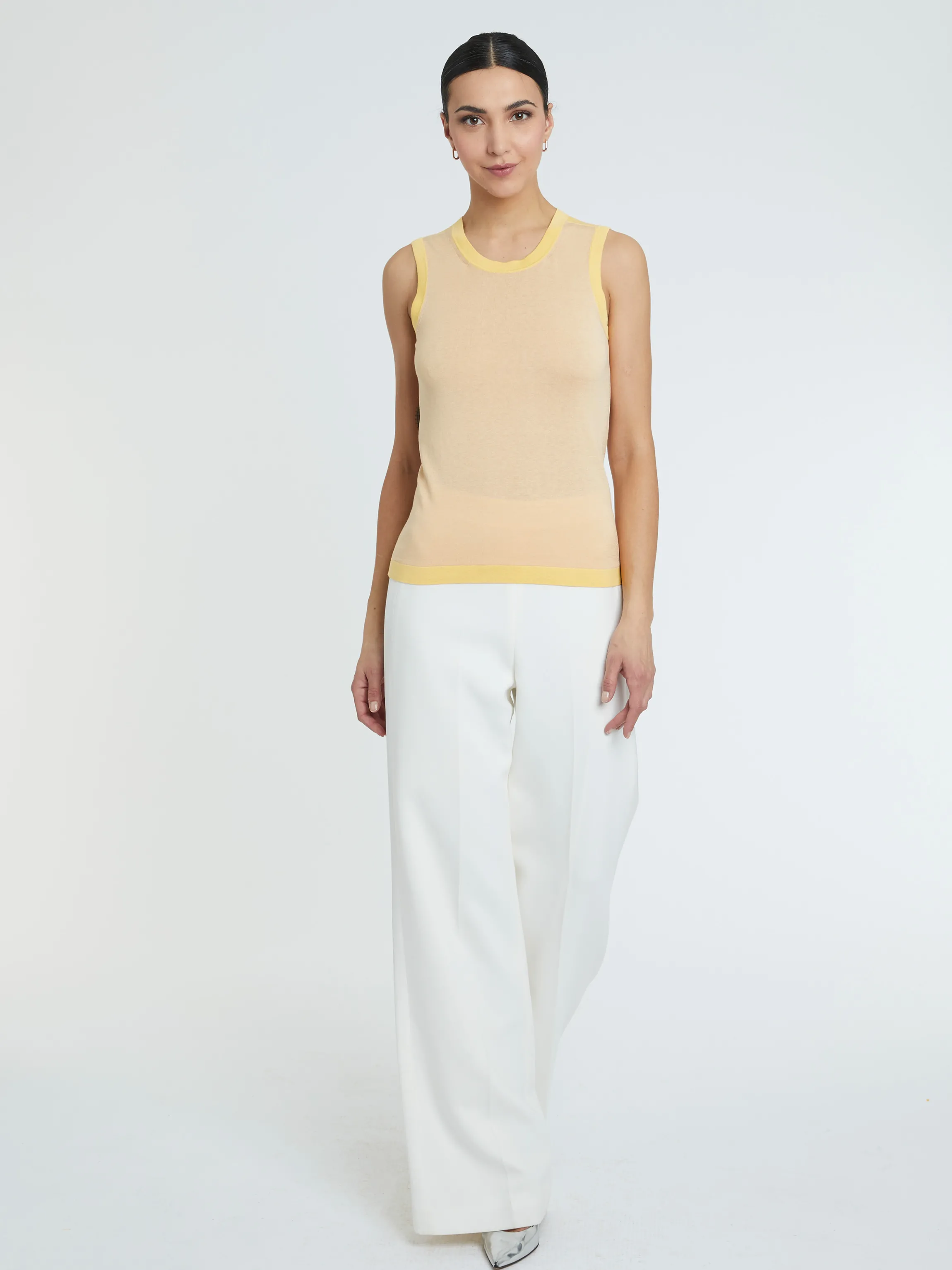 Shop Debardeur En Soie Et Coton Femme Tops