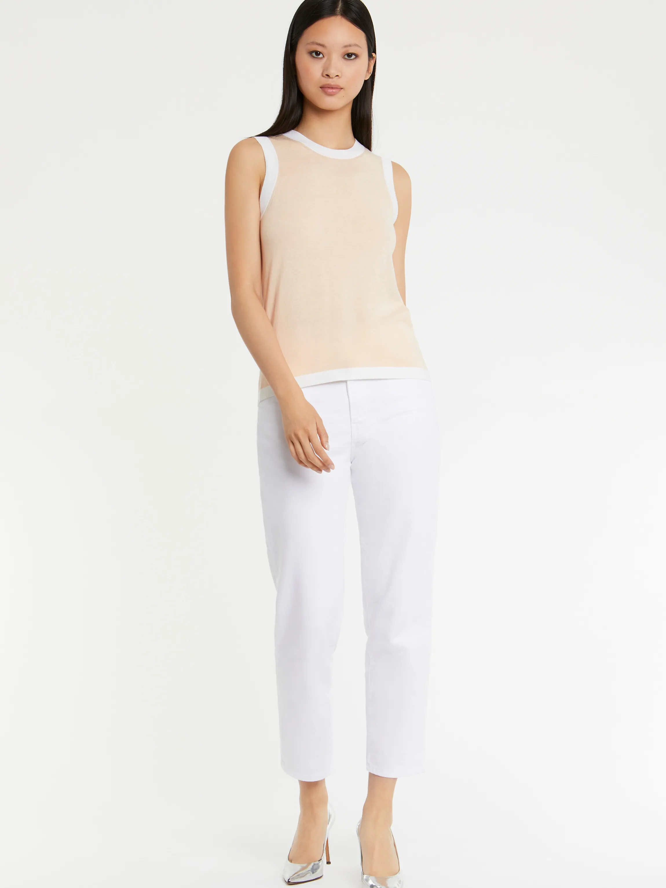Hot Debardeur En Soie Et Coton Femme Tops