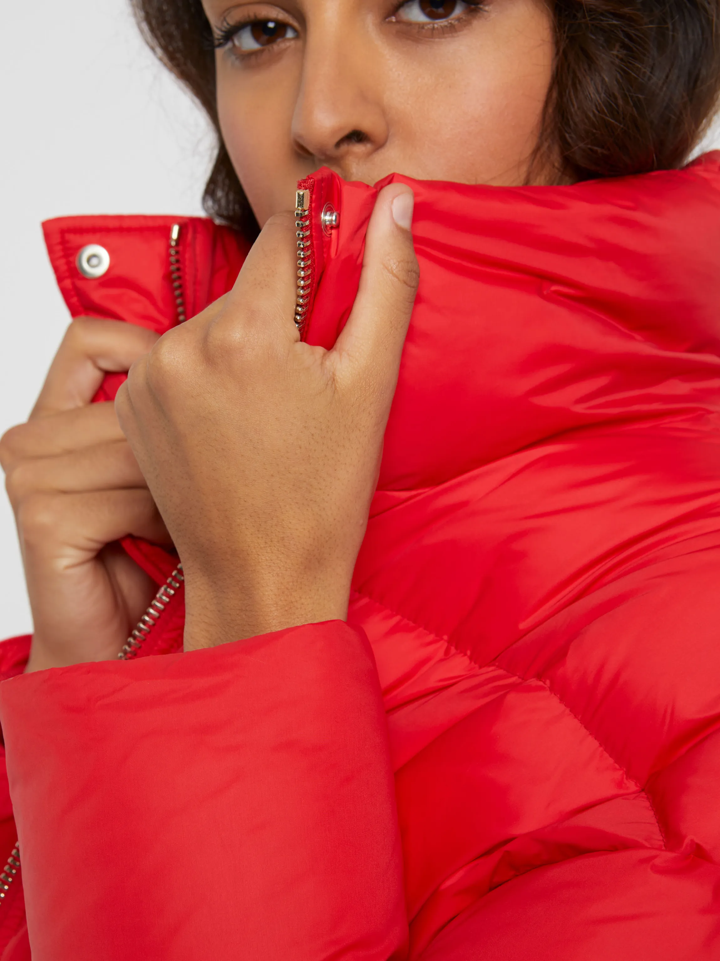 Store Doudoune Matelassee A Col Femme Manteaux