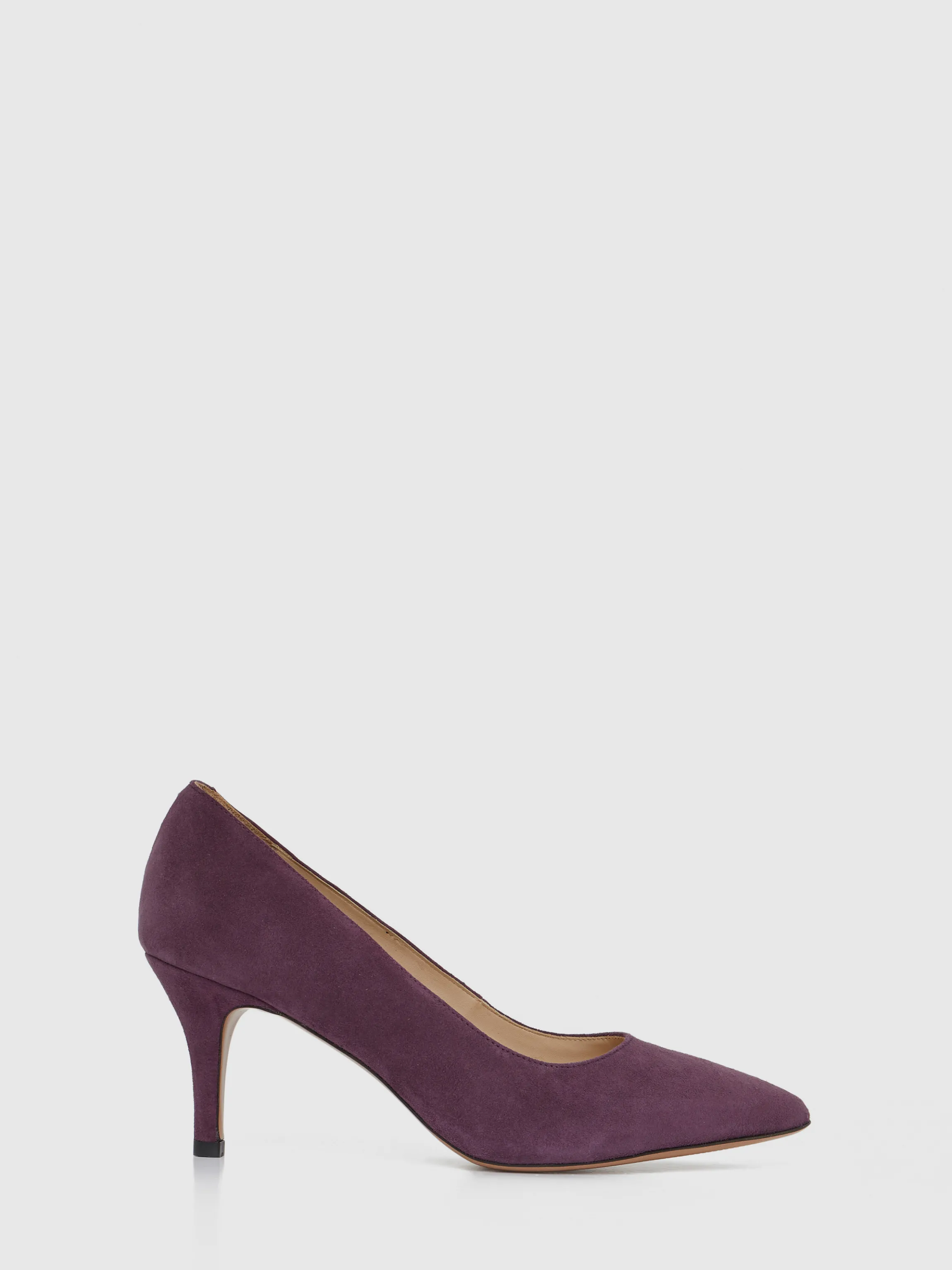 Clearance Escarpin A Petit Talon En Cuir Velours Femme Accessoires