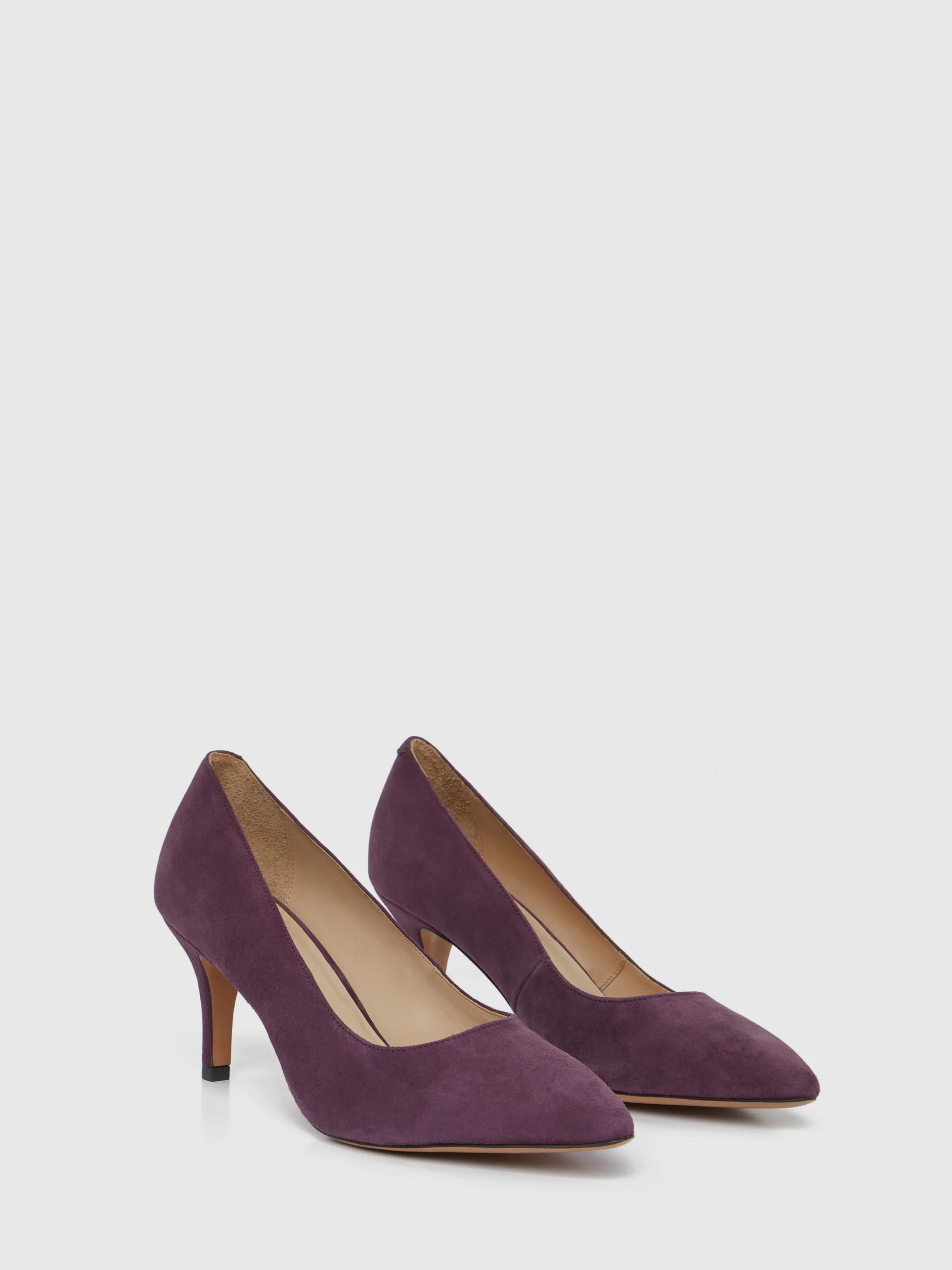 Clearance Escarpin A Petit Talon En Cuir Velours Femme Accessoires