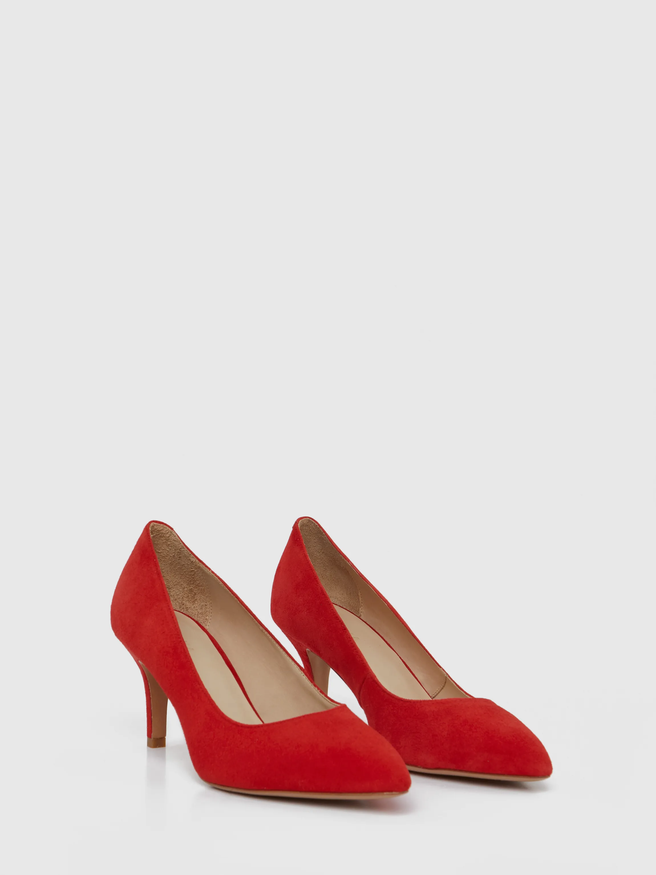 Online Escarpin A Petit Talon En Cuir Velours Femme Accessoires