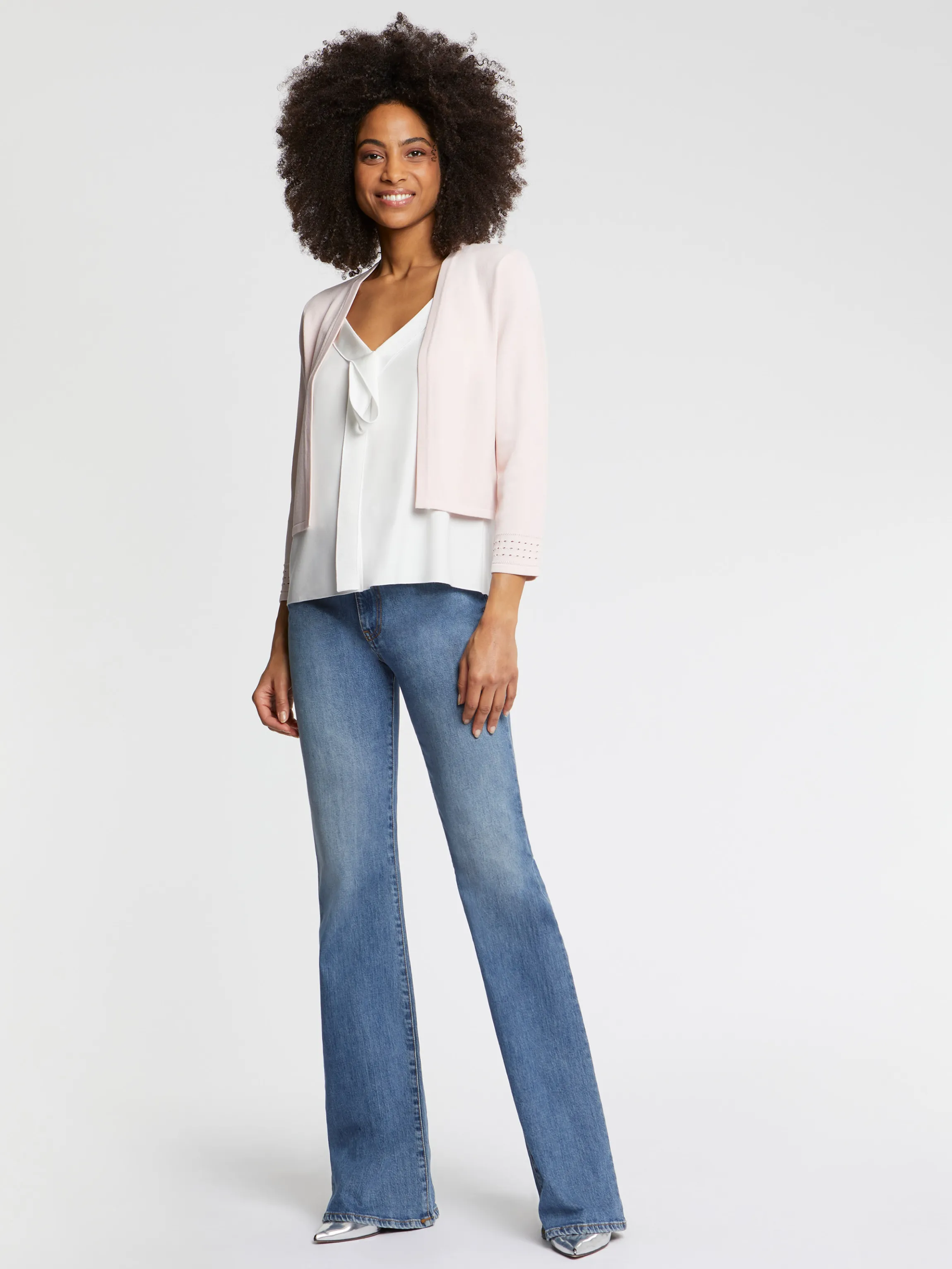 Hot Gilet En Maille Ajouree Femme Pulls Et Cardigans