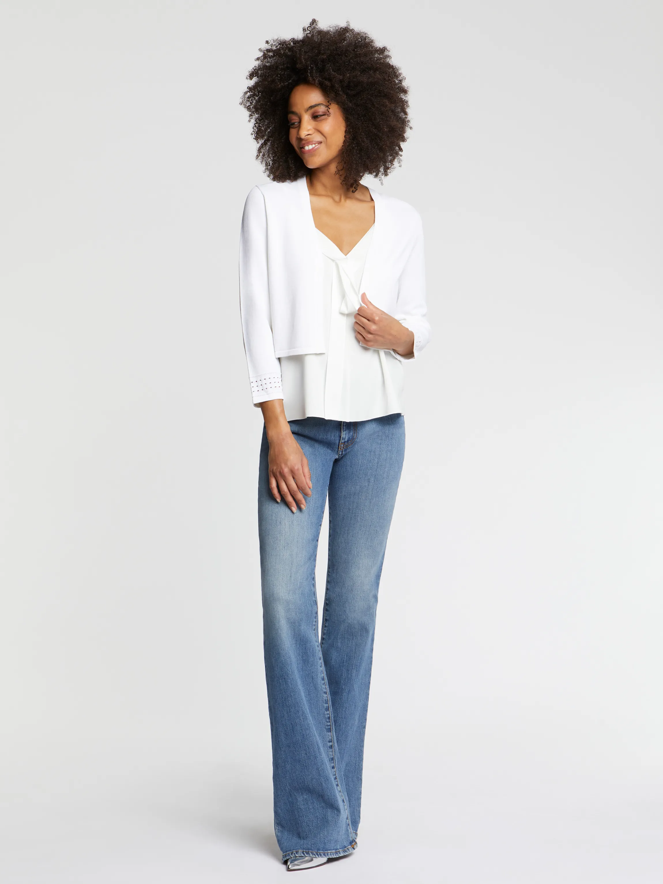 Hot Gilet En Maille Ajouree Femme Pulls Et Cardigans