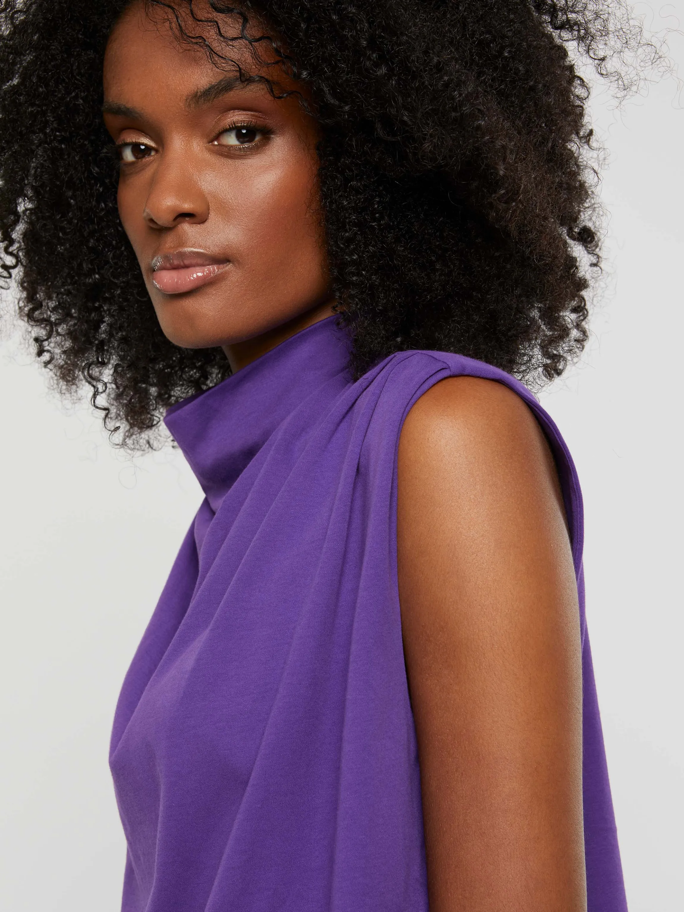 Cheap Haut Drape En Jersey De Coton Flamme Femme Pulls Et Cardigans