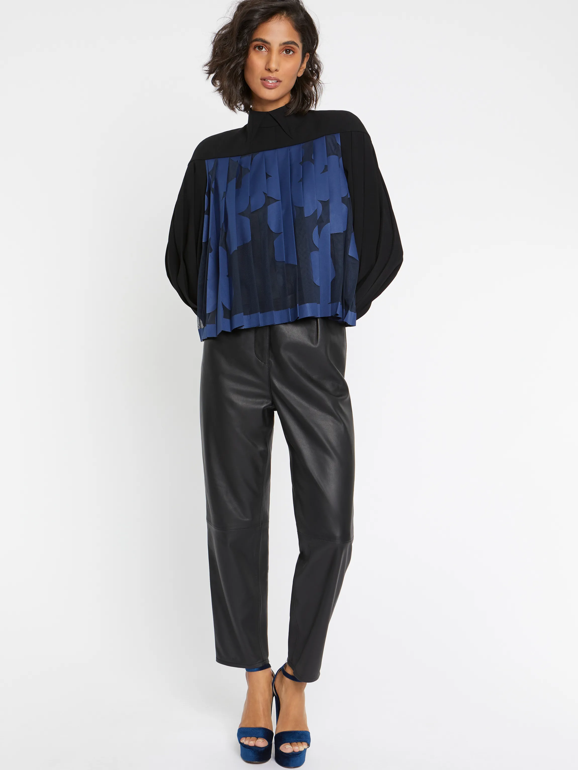 Fashion Haut En Crepe Envers Satin Femme Tops