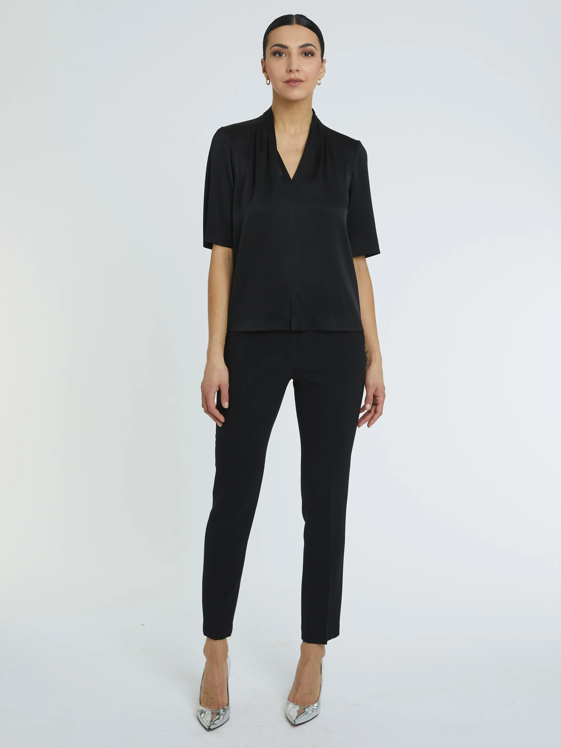 Cheap Haut En Crepe Envers Satin Femme Tops