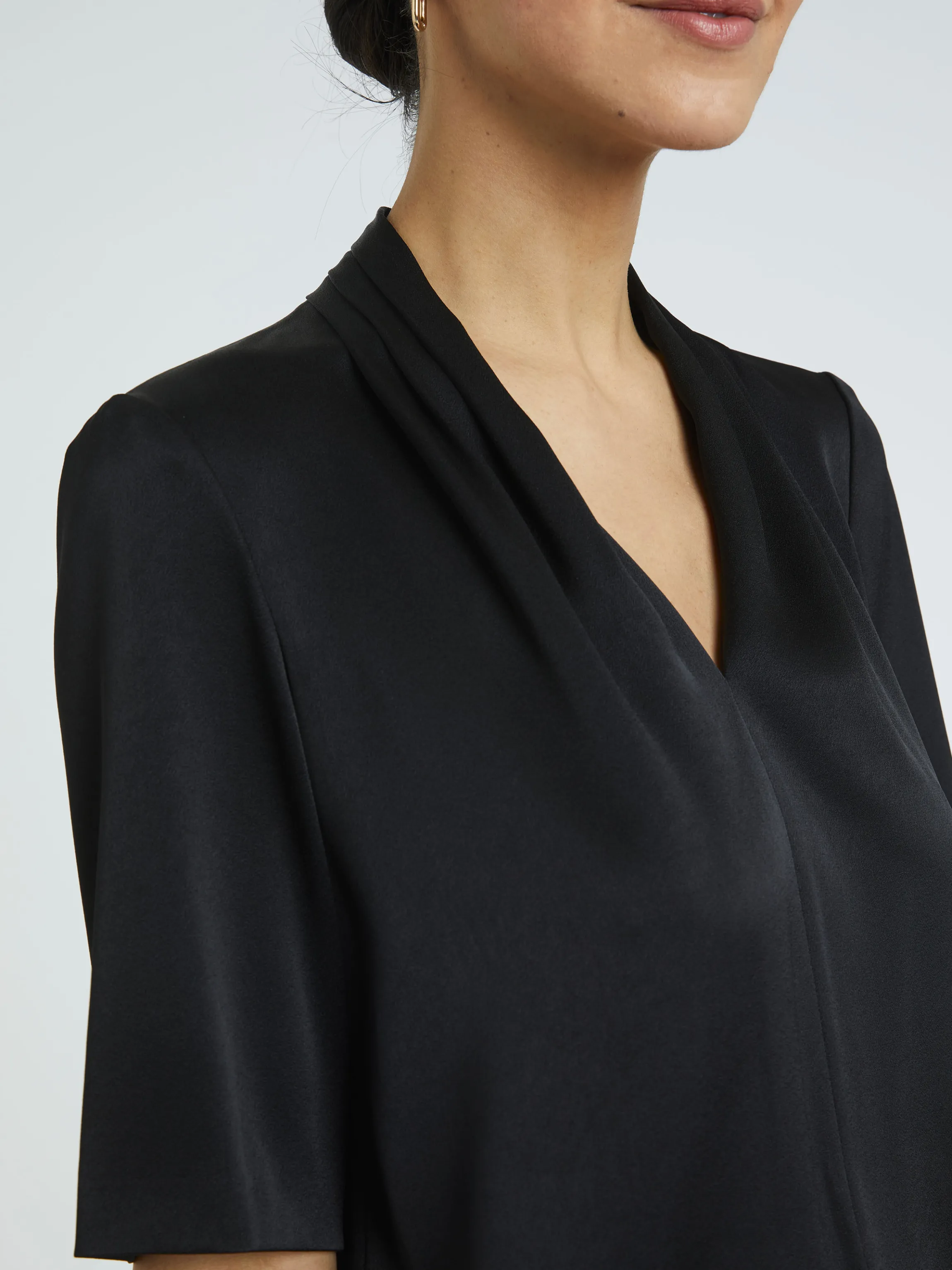 Cheap Haut En Crepe Envers Satin Femme Tops