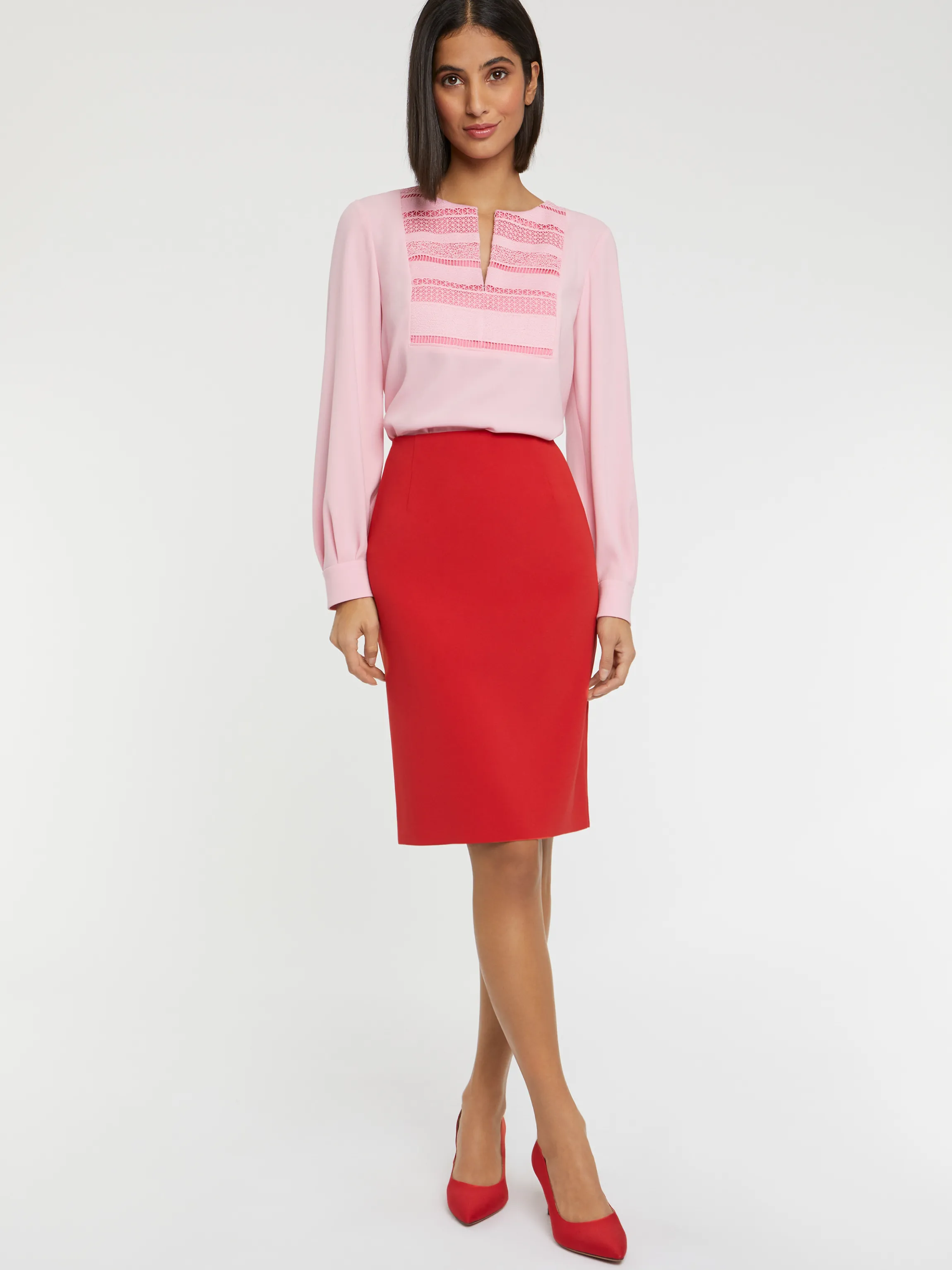 Cheap Jupe Courte Coupe Droite En Tissu Crepe Femme Jupes