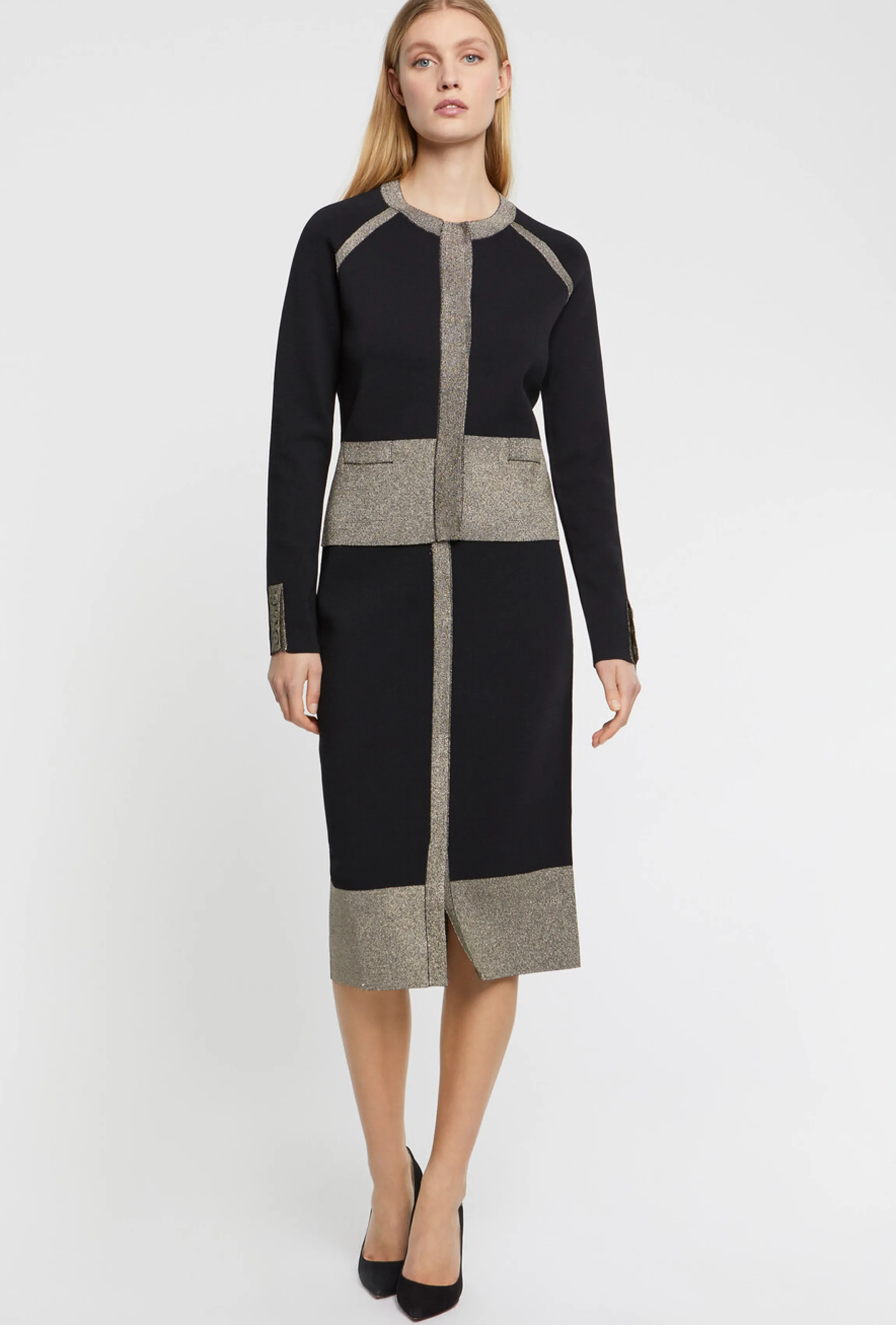 Outlet Jupe Crayon En Maille Milano Et Lurex Femme Jupes