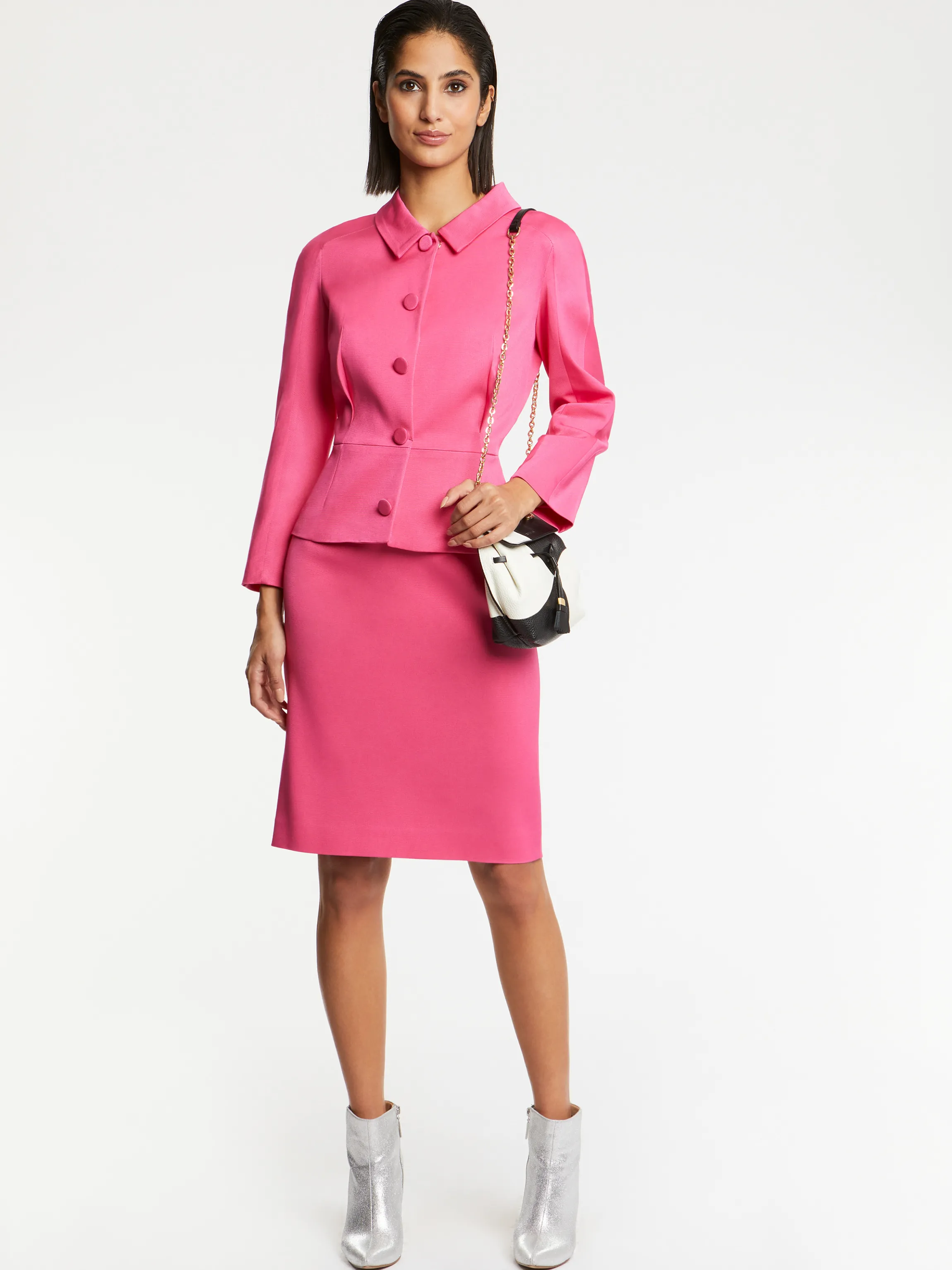 Best Sale Jupe Droite En Ottoman Stretch Femme Jupes