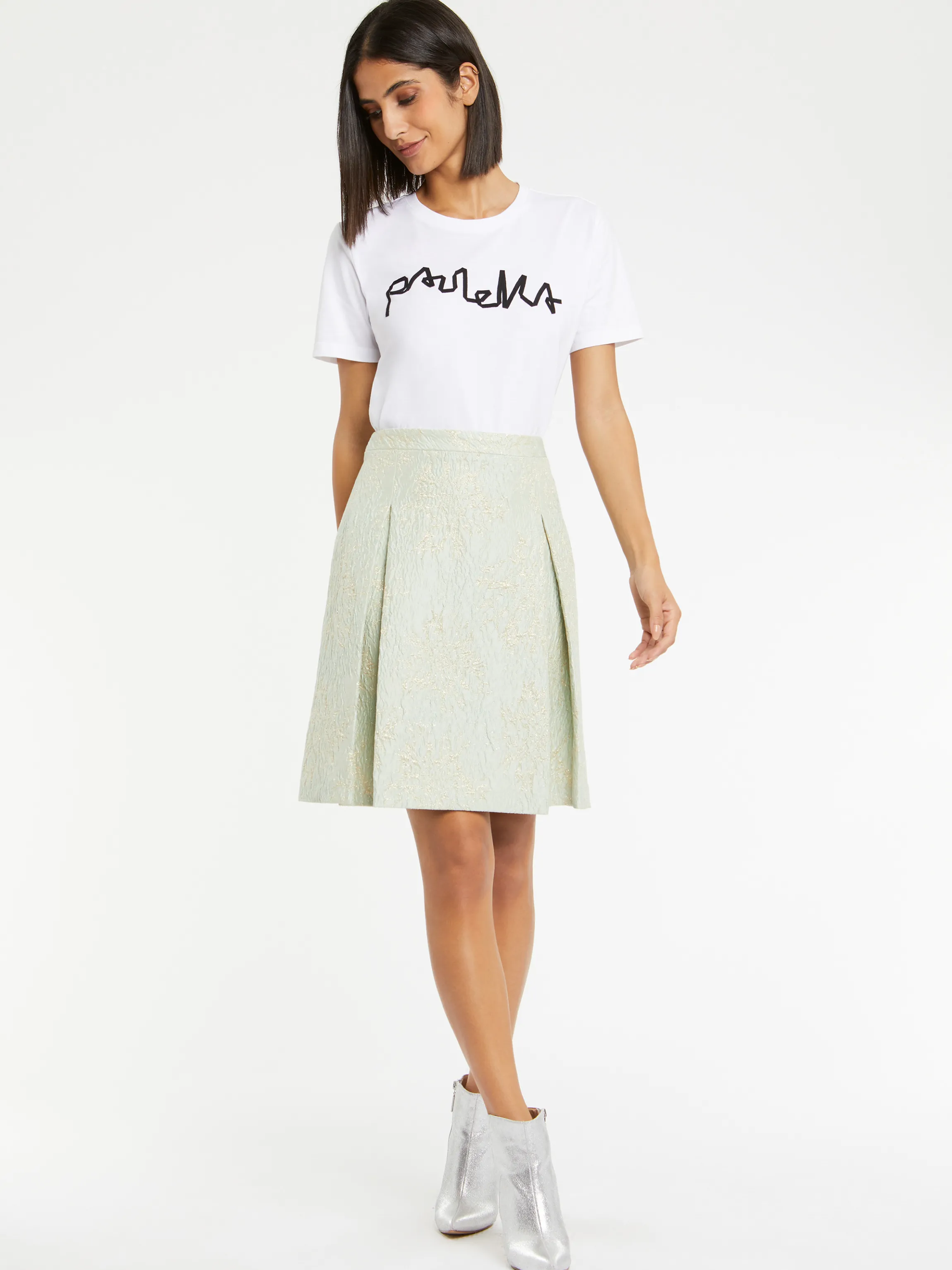 Outlet Jupe En Jacquard Reliefe Femme Jupes