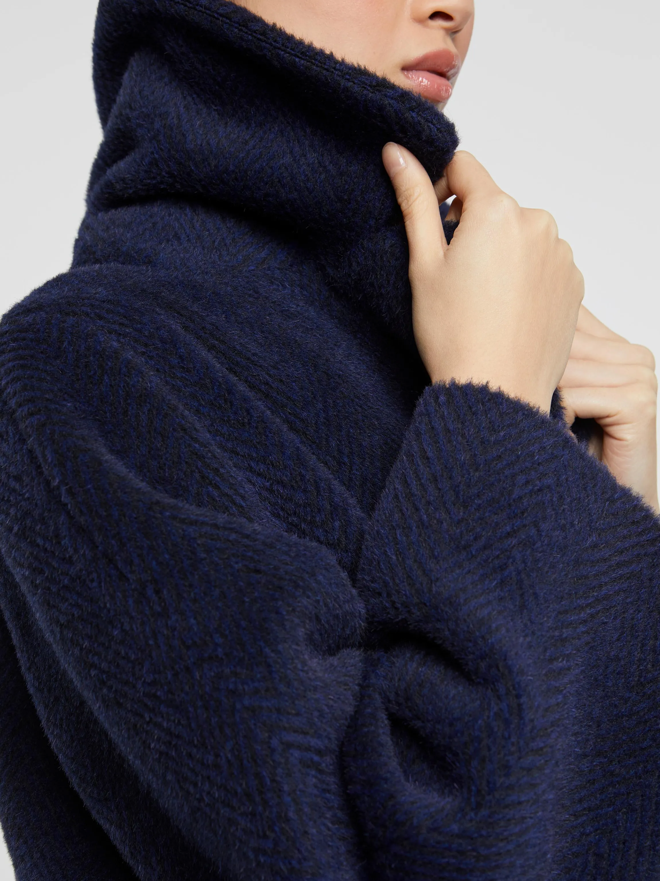 New Manteau A Col En Alpaga Femme Manteaux