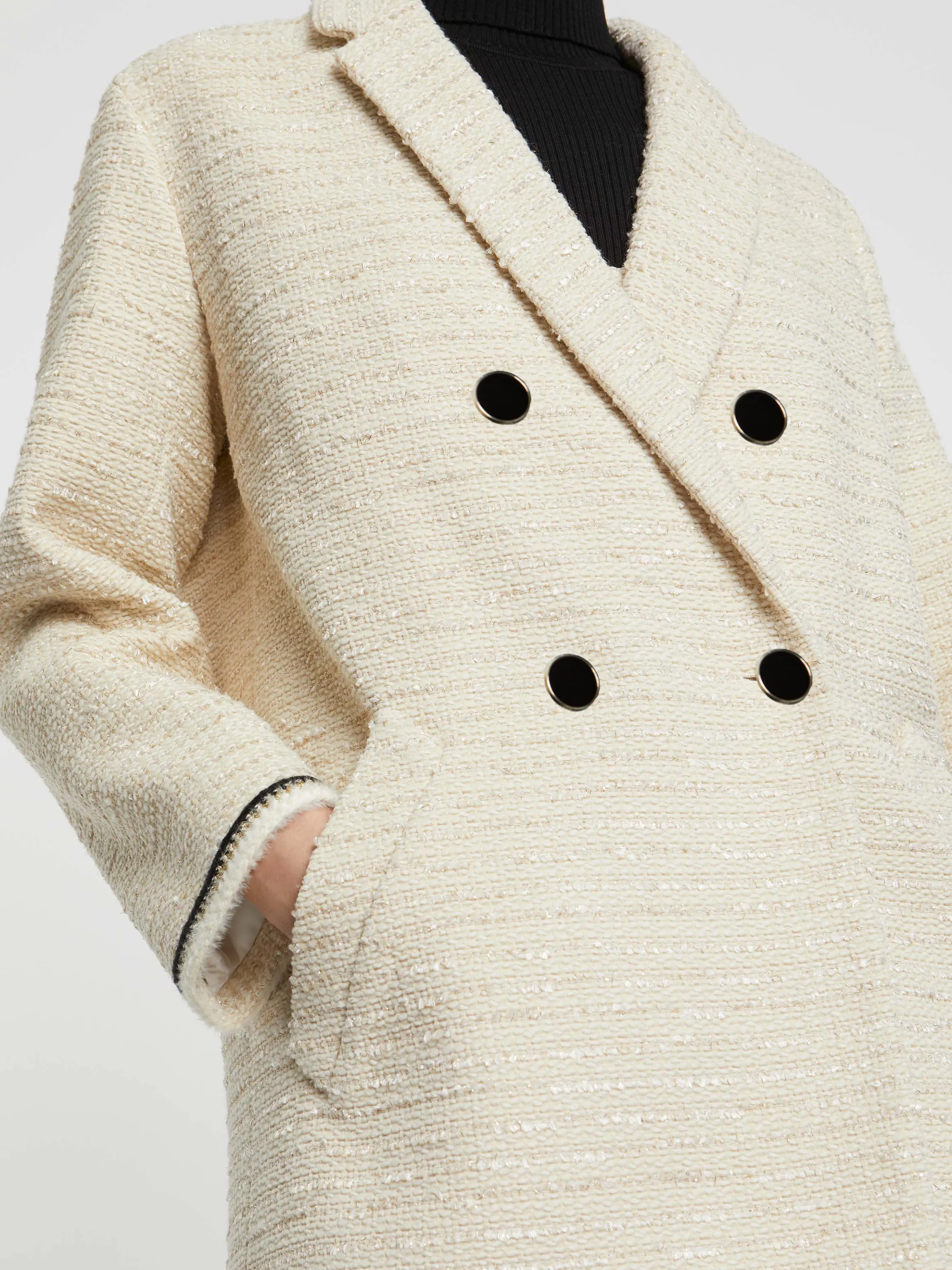 Online Manteau Bijou En Tweed Femme Manteaux