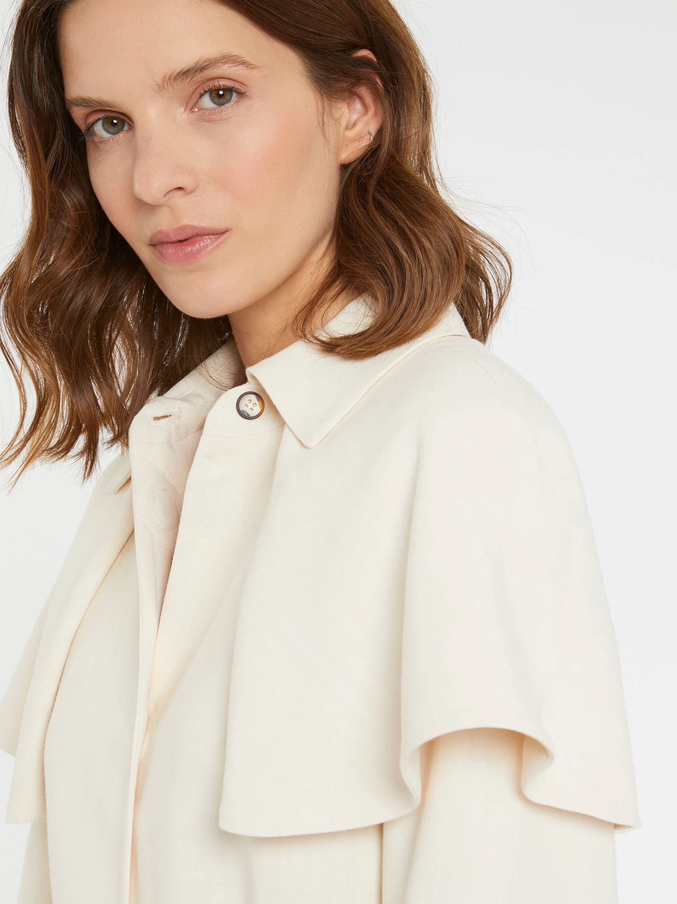 Sale Manteau Ceinture A Bavolets En Viscose Femme Manteaux