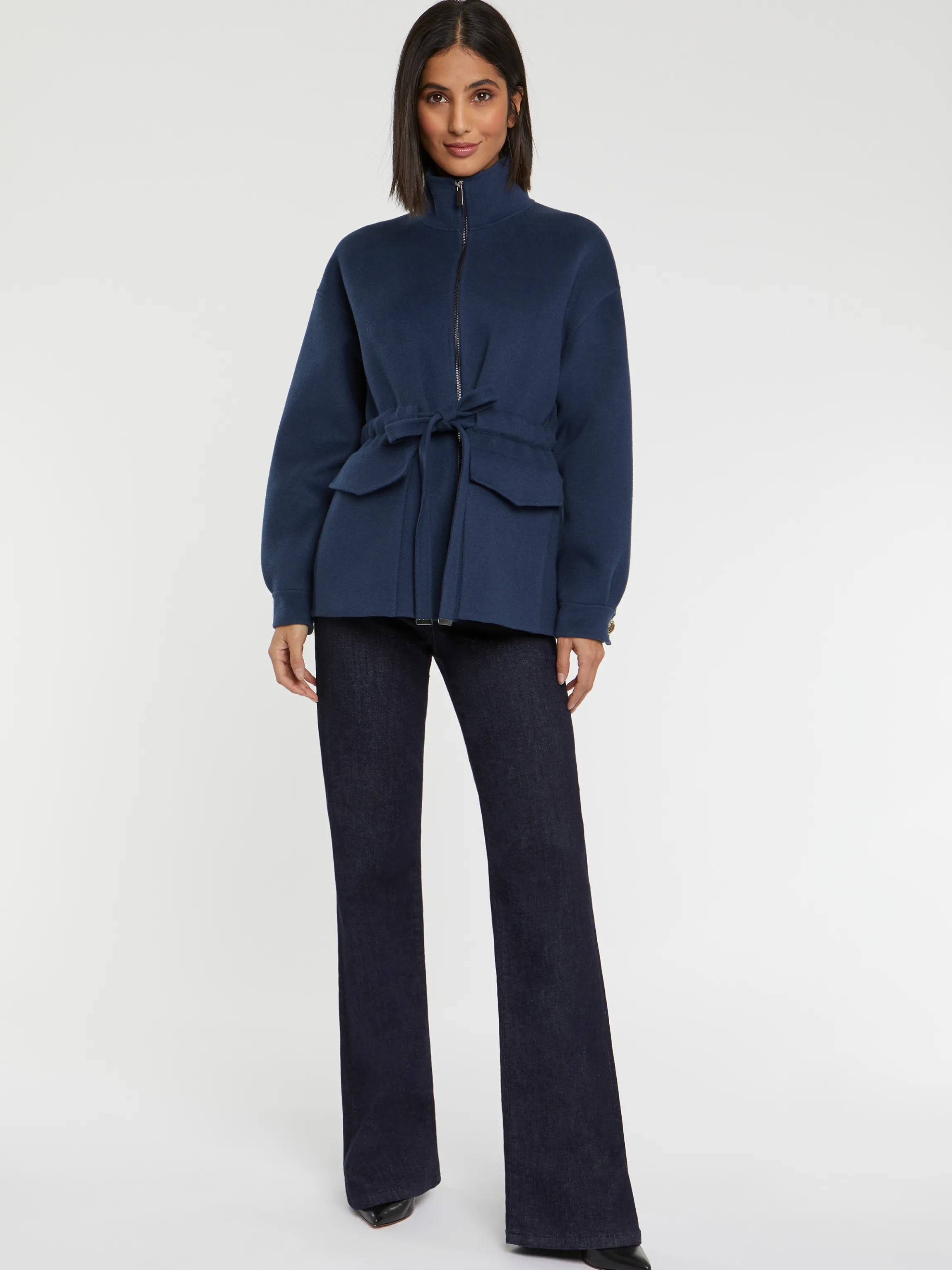Store Manteau Court En Laine Et Cachemire Femme Manteaux