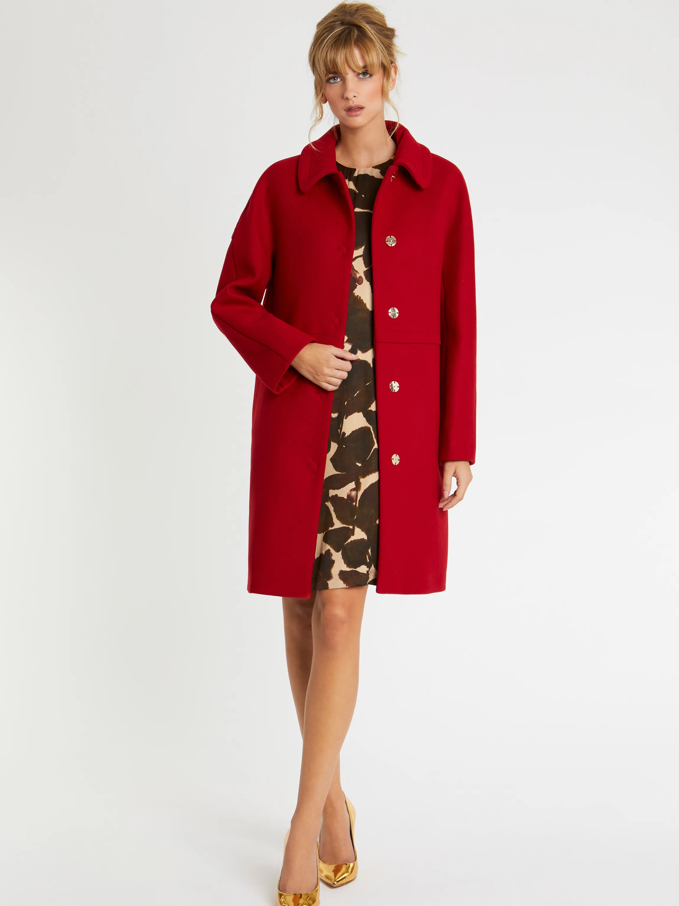 Outlet Manteau Droit En Drap De Laine Femme Manteaux