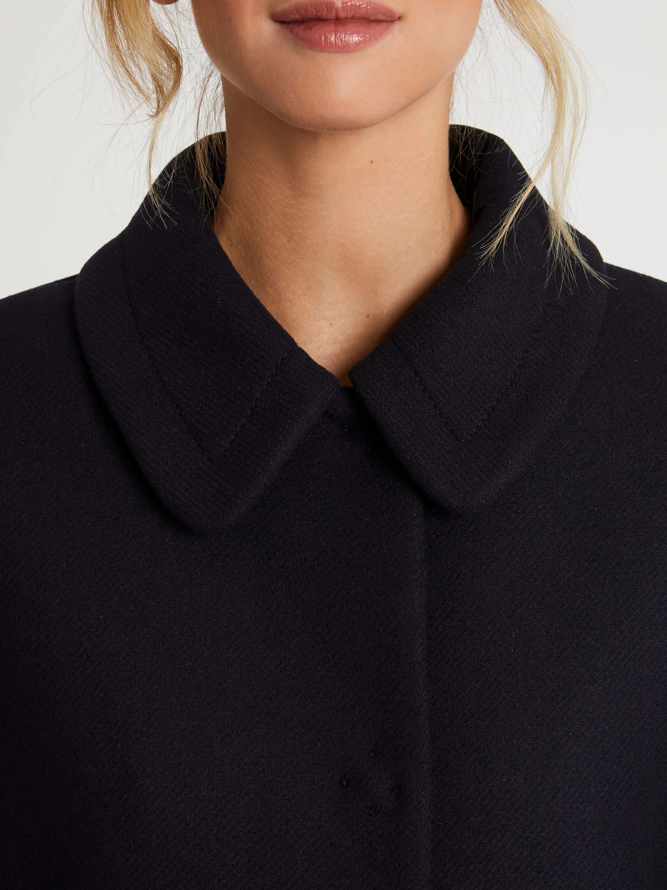 Outlet Manteau Droit En Drap De Laine Femme Manteaux