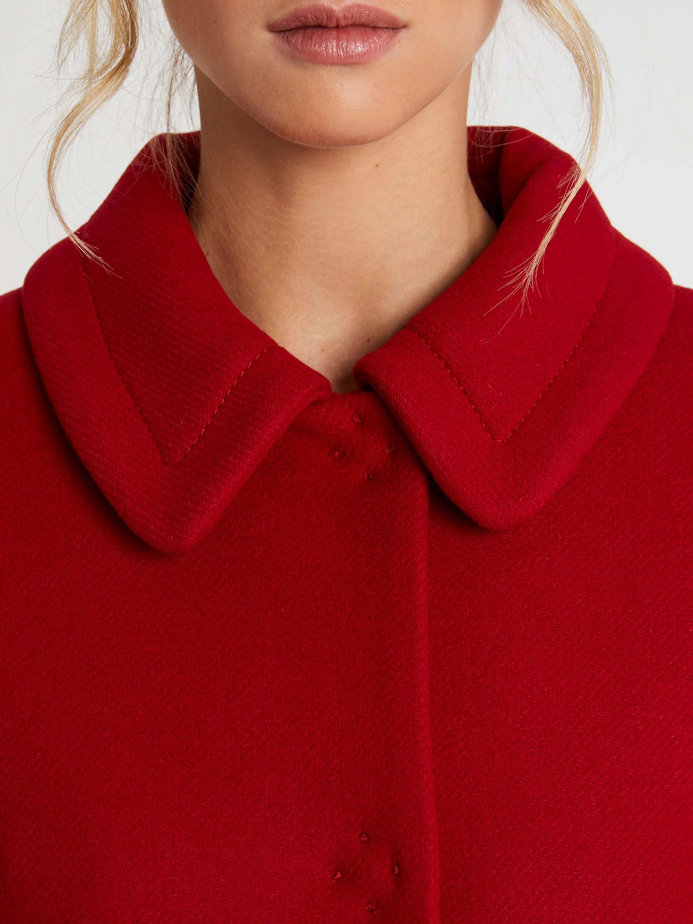 Outlet Manteau Droit En Drap De Laine Femme Manteaux
