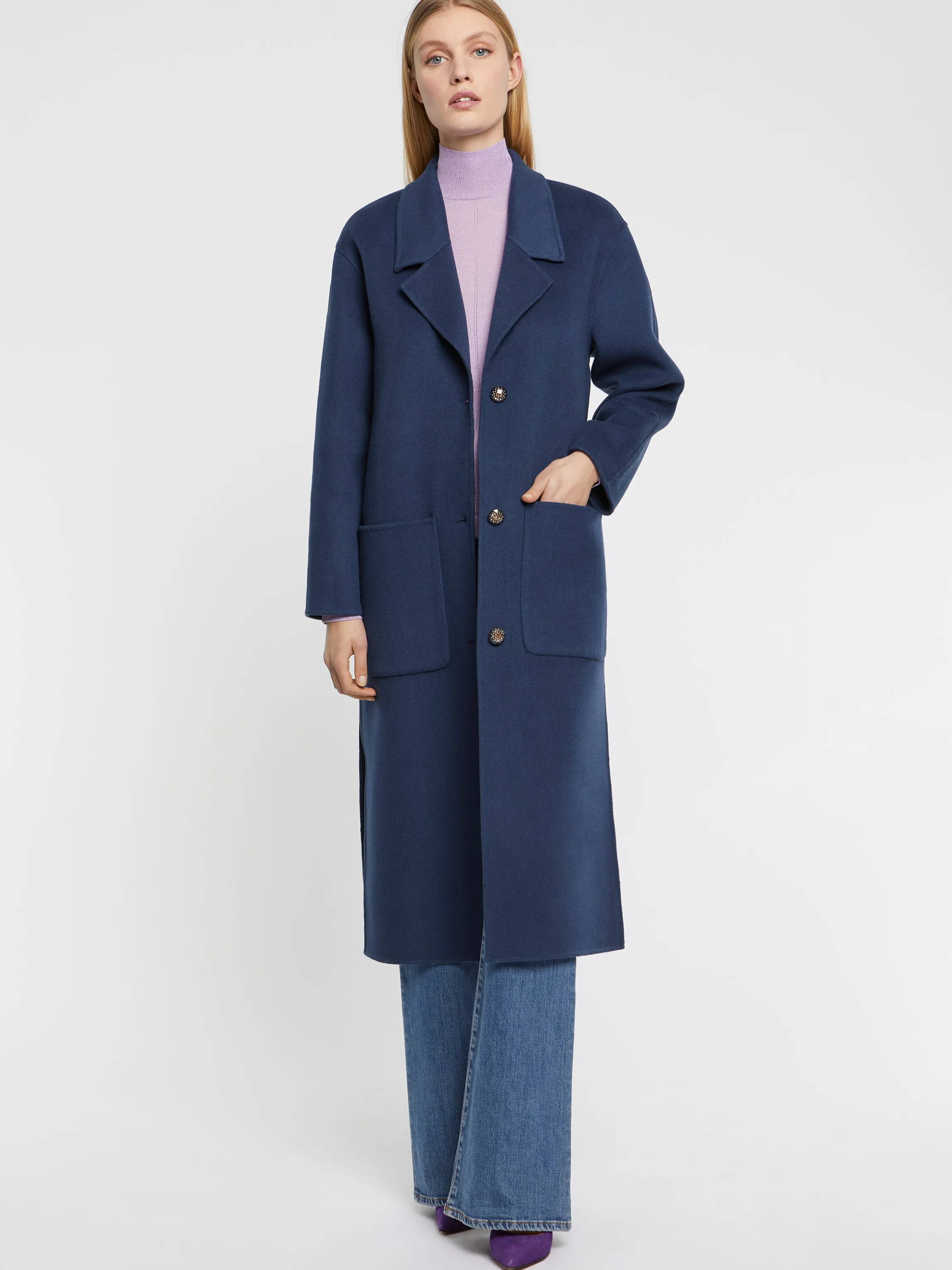 Store Manteau Long En Laine Et Cachemire Femme Manteaux