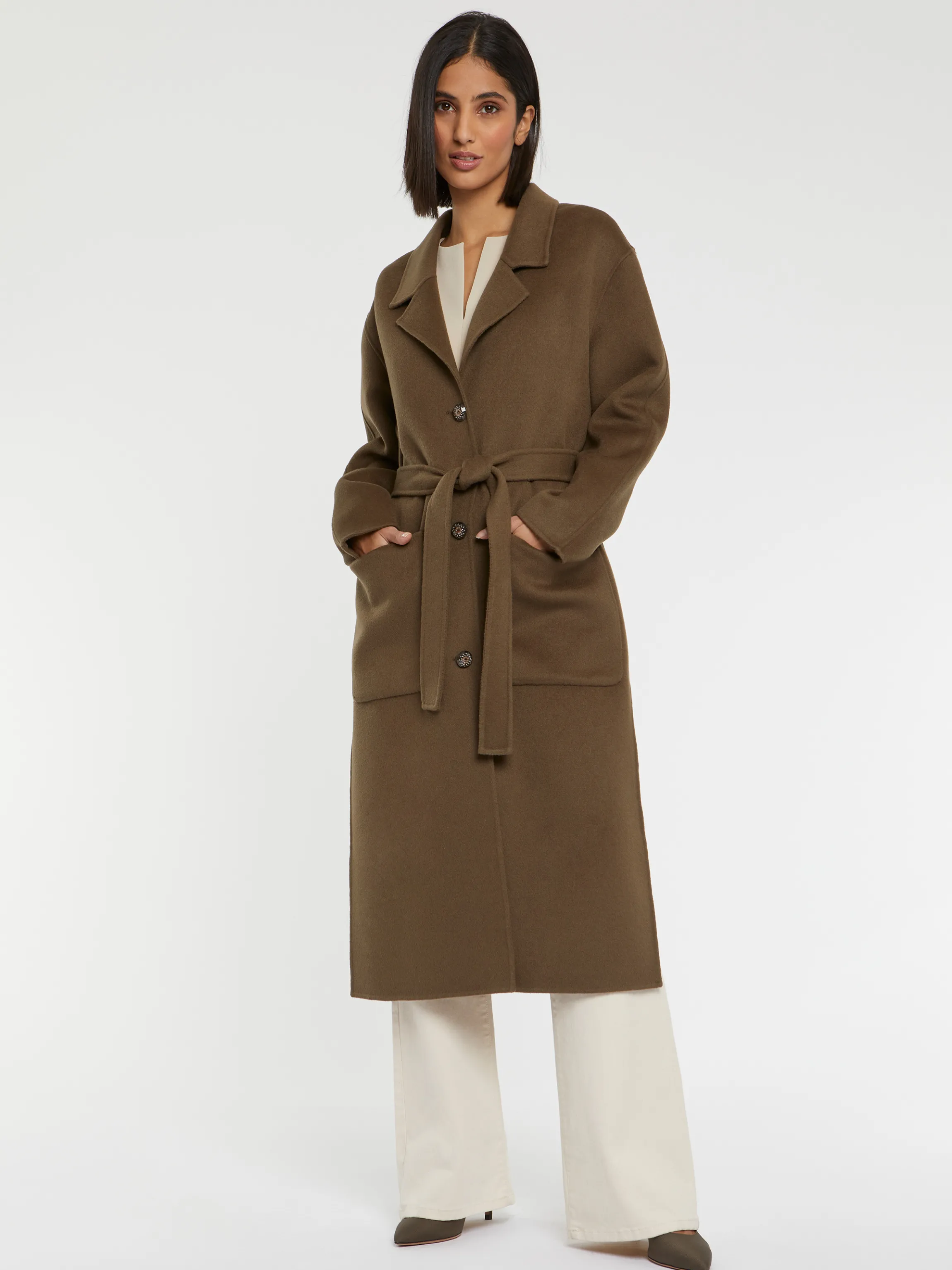 Sale Manteau Long En Laine Et Cachemire Femme Manteaux