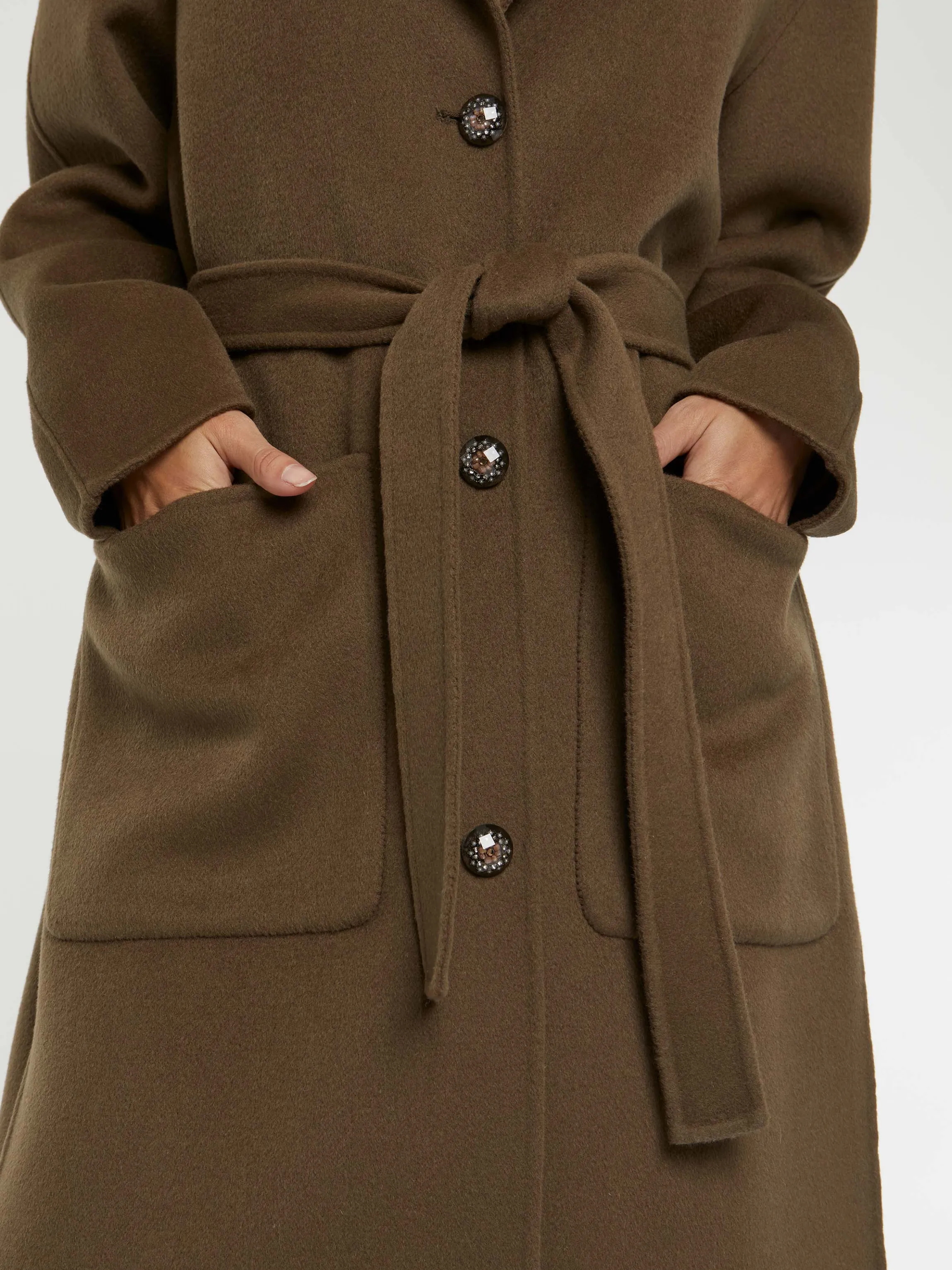 Sale Manteau Long En Laine Et Cachemire Femme Manteaux