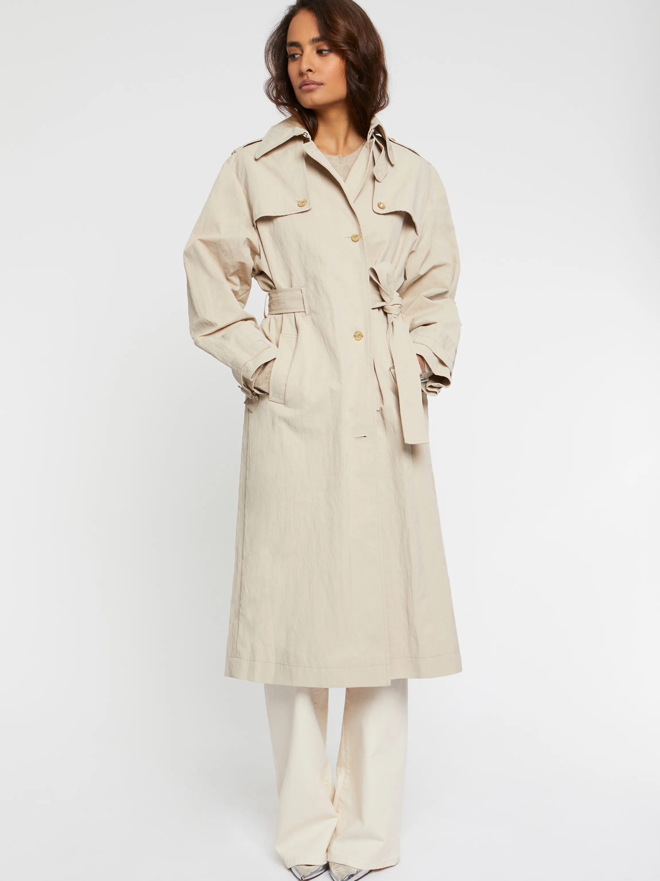 Clearance Manteau Long Style Trench Femme Manteaux